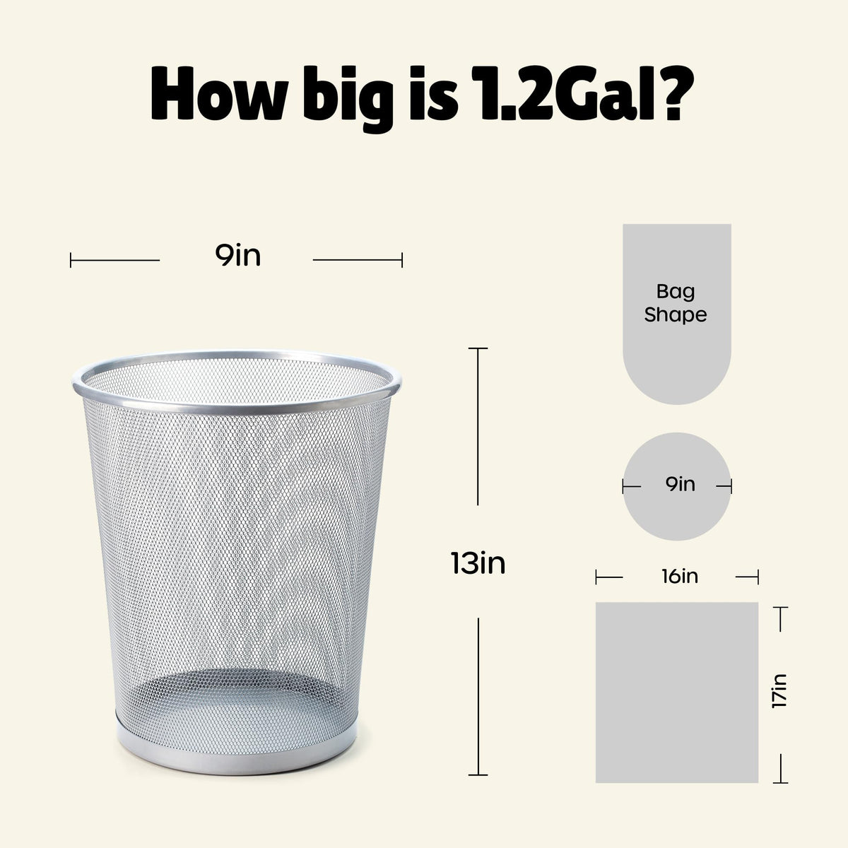 Small Trash Bags 1.2 Gallon Colored (150 Count)