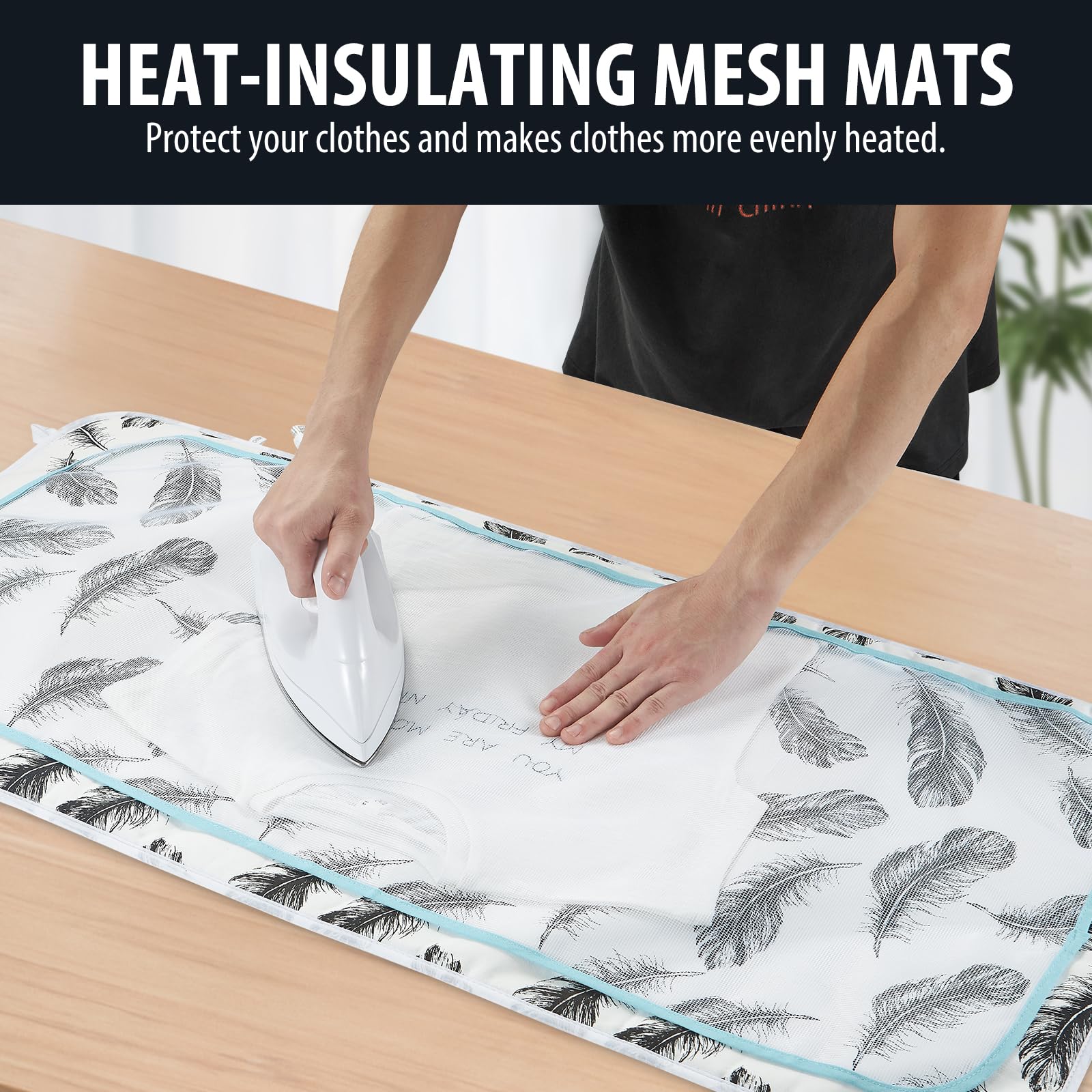 Ironing Mat Portable Ironing Pad 39.4 x 18.9 inch Table Top Iron Board 5 in 1 Travel Iron Blanket for Washer