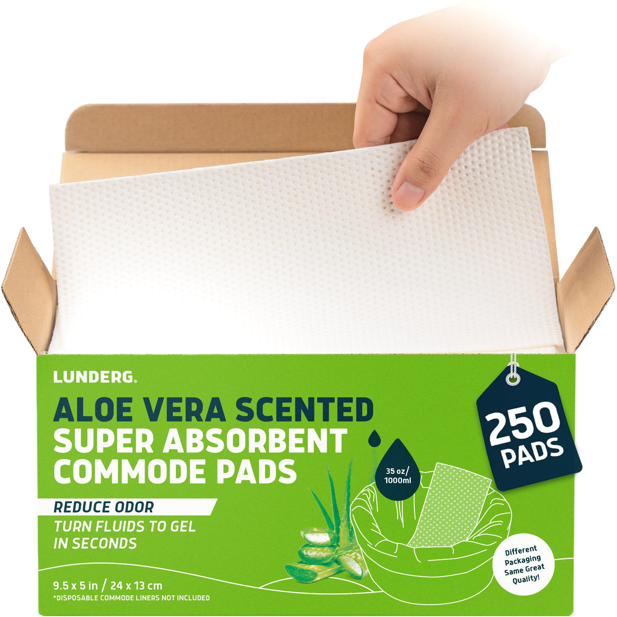 Aloe Scented Super Absorbent Commode Pads (250 Count)