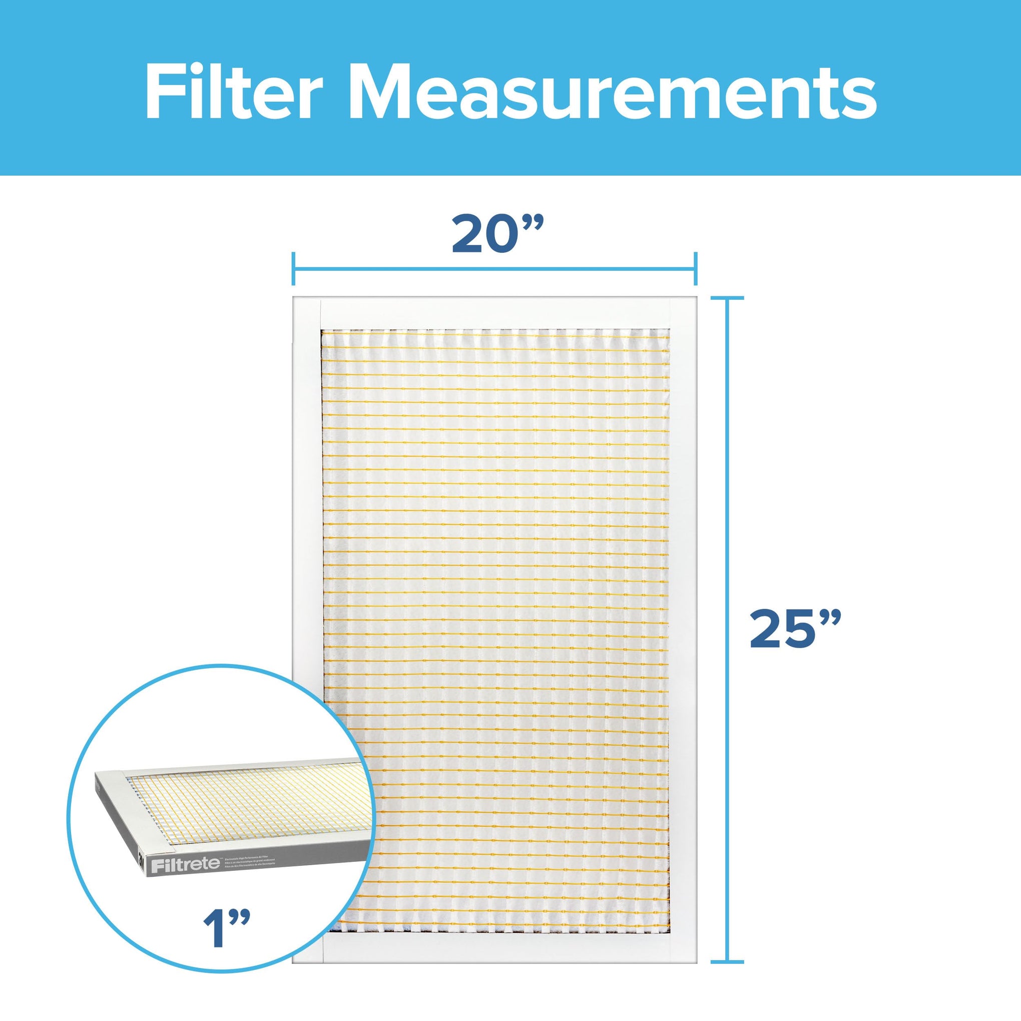 20x25x1 Air Filter MERV 5 (6 Count)