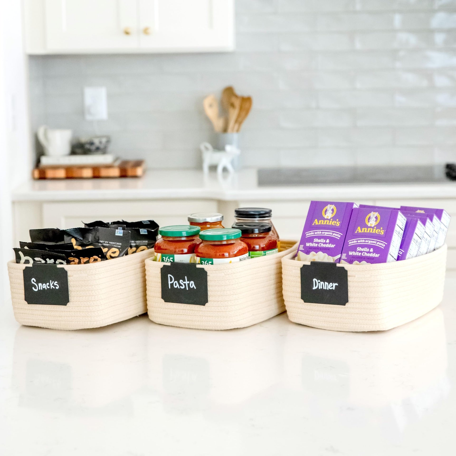 11.8"x8"x4.5” Storage Baskets for Shelves 3 Pack (3 Count)