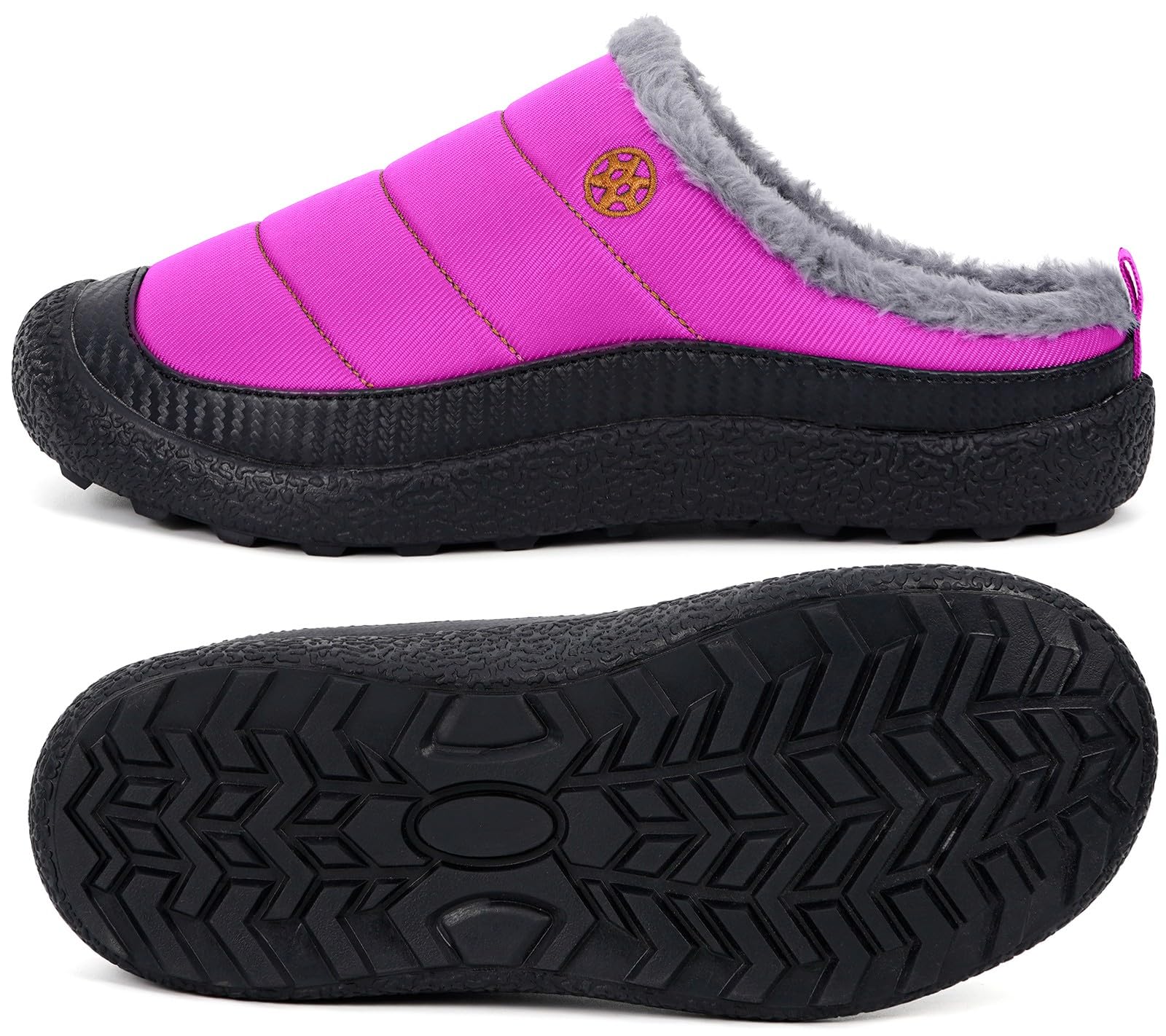 Womens Mens House Slippers Outdoor Winter Shoes Purple