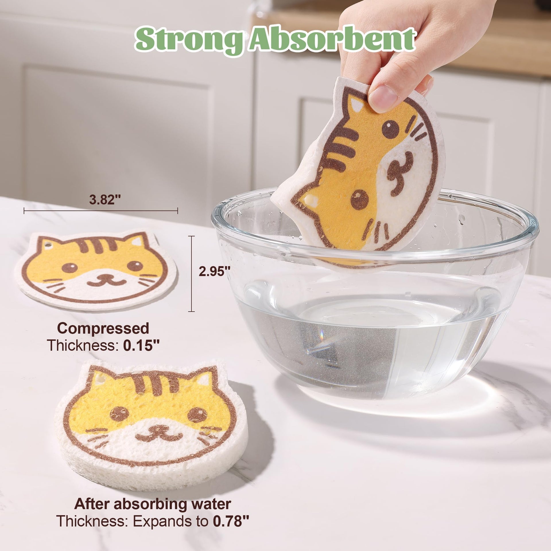 Cartoon Kitchen Sponge (4 Count)