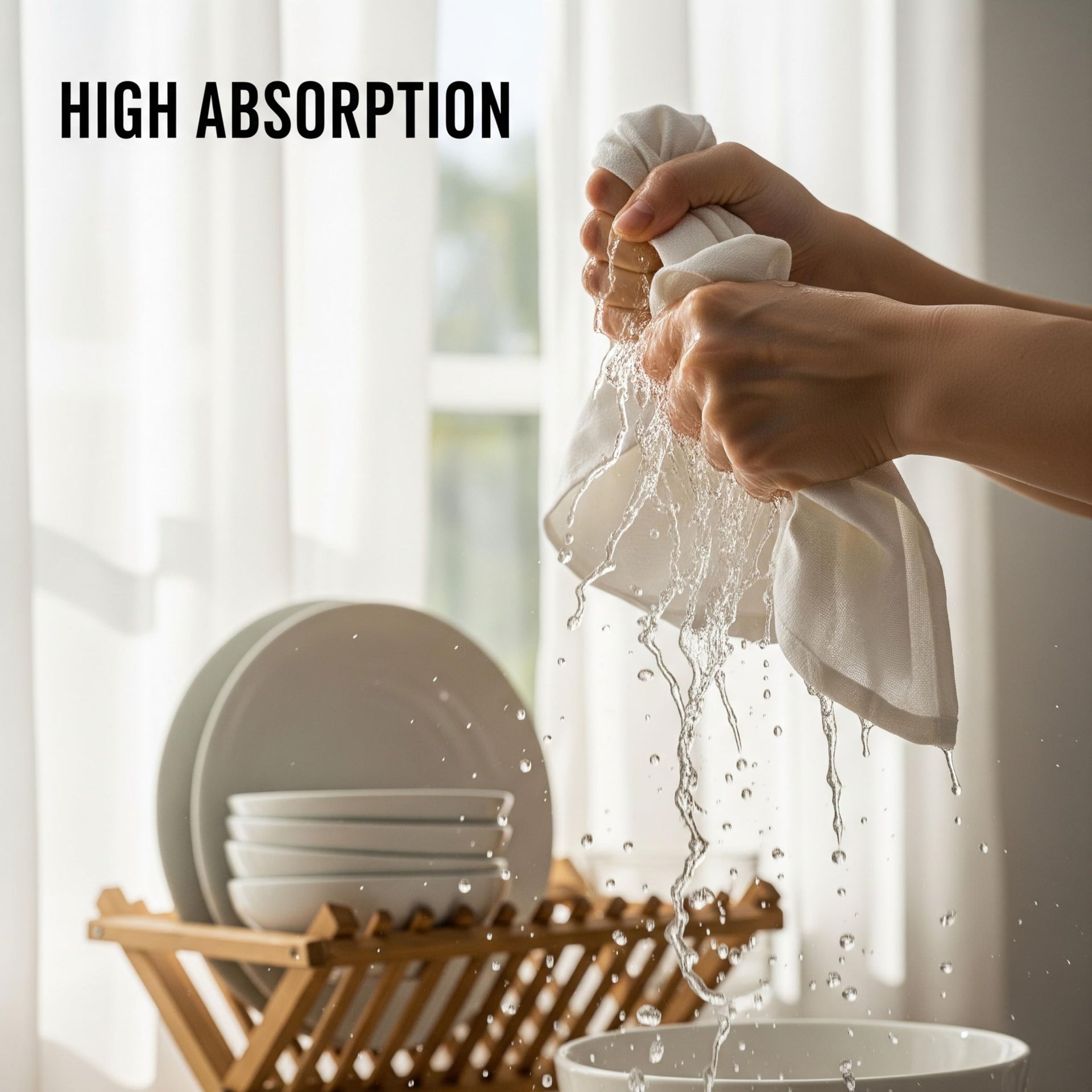 Flour Sack Towels 100% Cotton Dish Towel Reusable Baking Cloth for Bread Dough (6 Count)