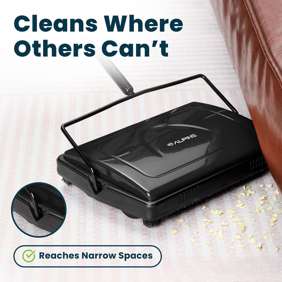 Manual Carpet Sweeper Triple Brush