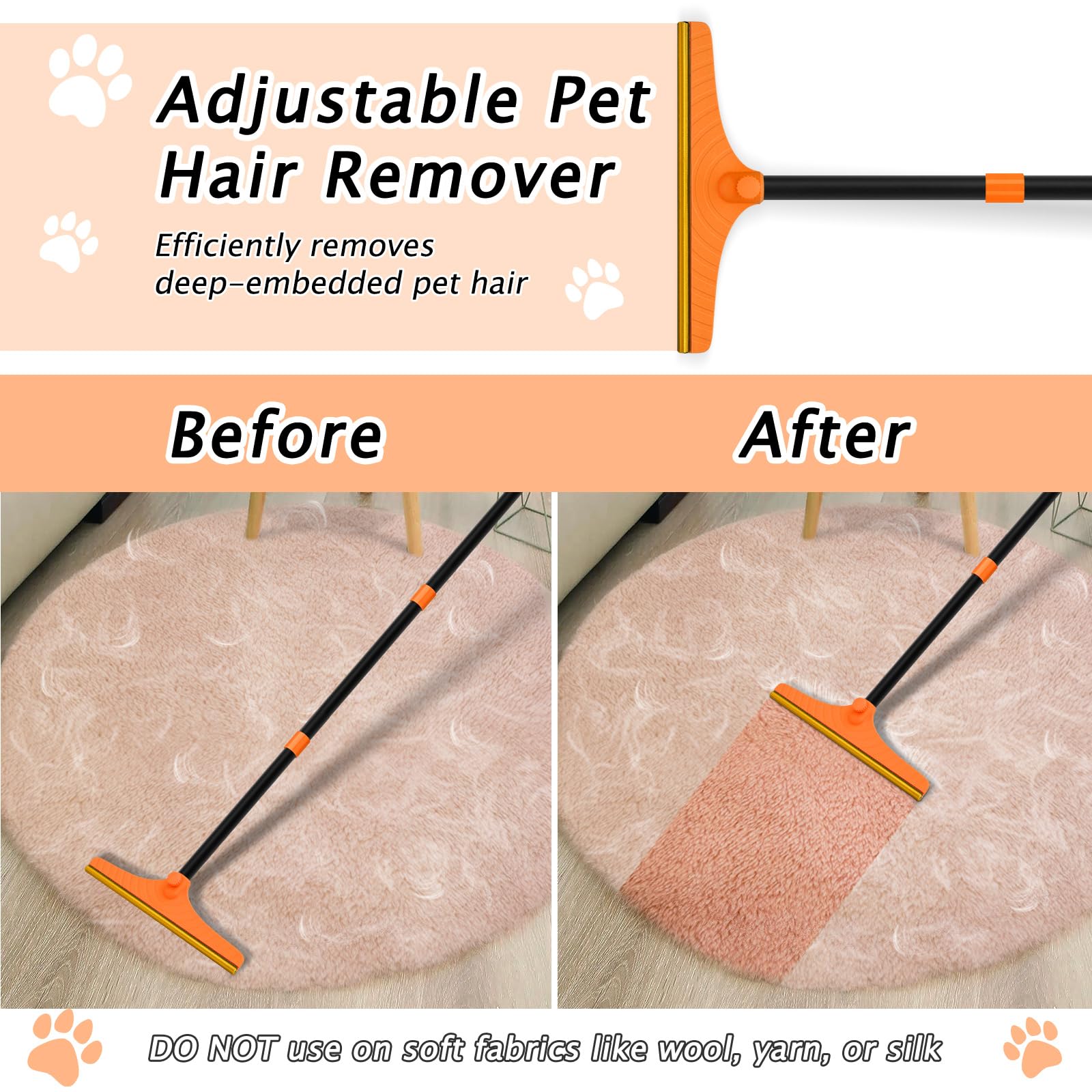 Carpet Rake for Pet Hair Removal Tool - ModHome Supplies