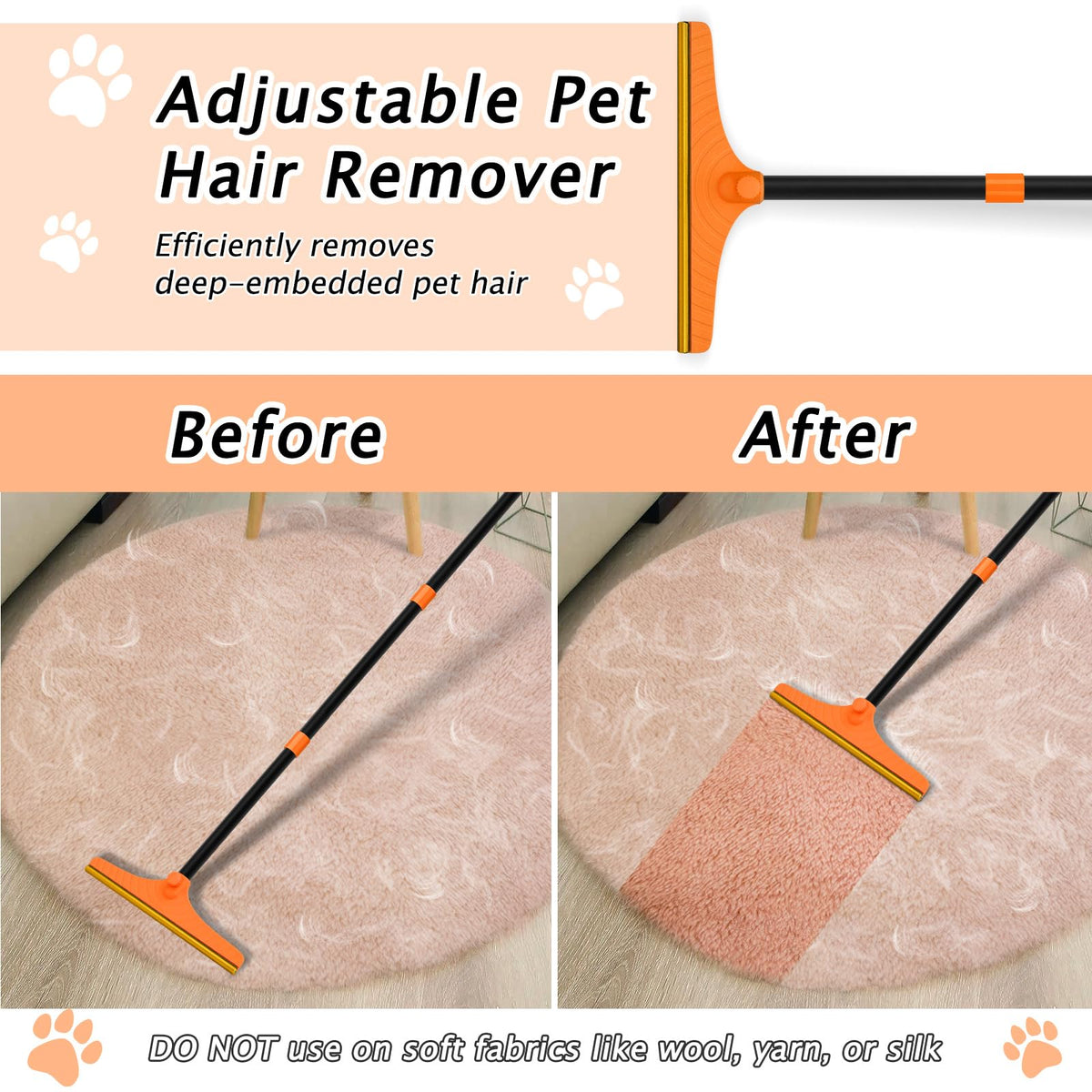 Carpet Rake for Pet Hair Removal Tool - ModHome Supplies