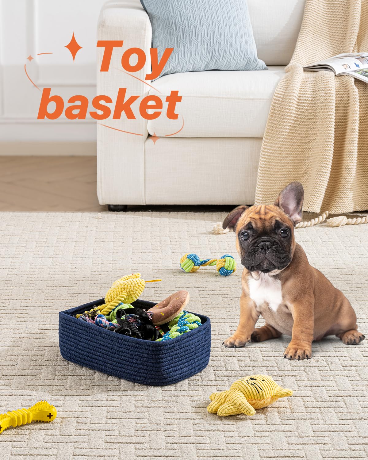 Small Woven Storage Basket for Organizing (3 Count)