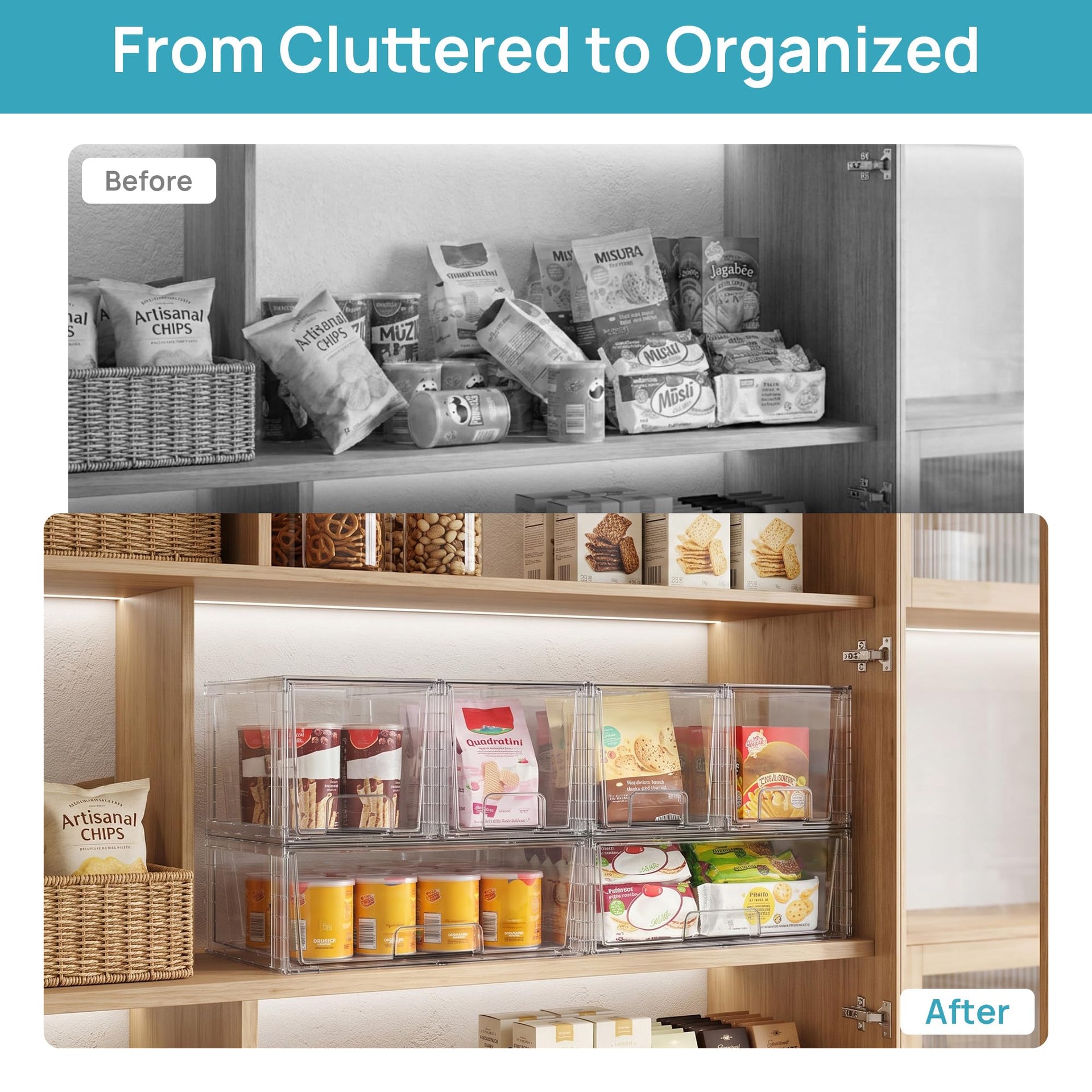 Clear Stackable Storage Drawers (3 Count)