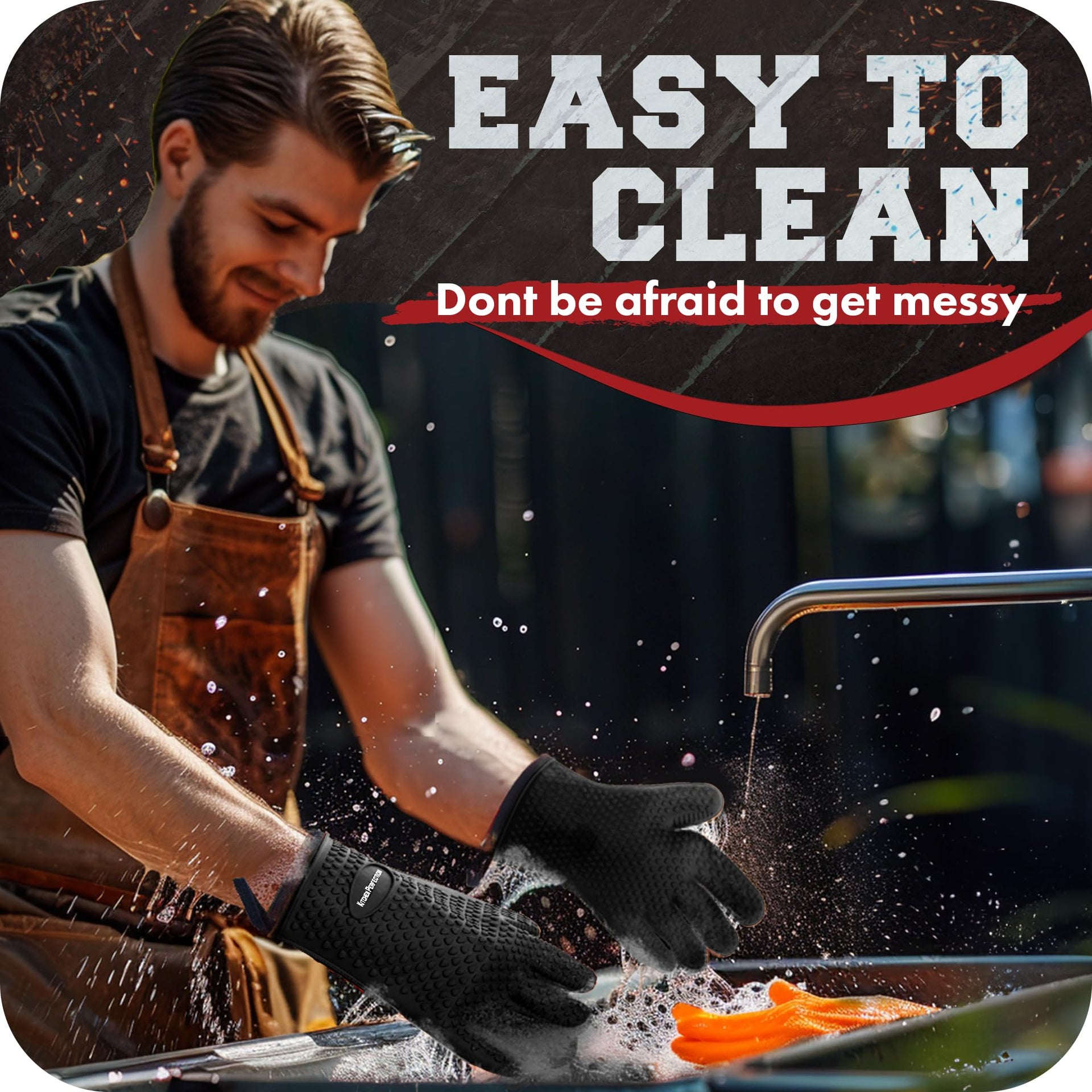 S Silicone Smoker BBQ Gloves (2 Count)