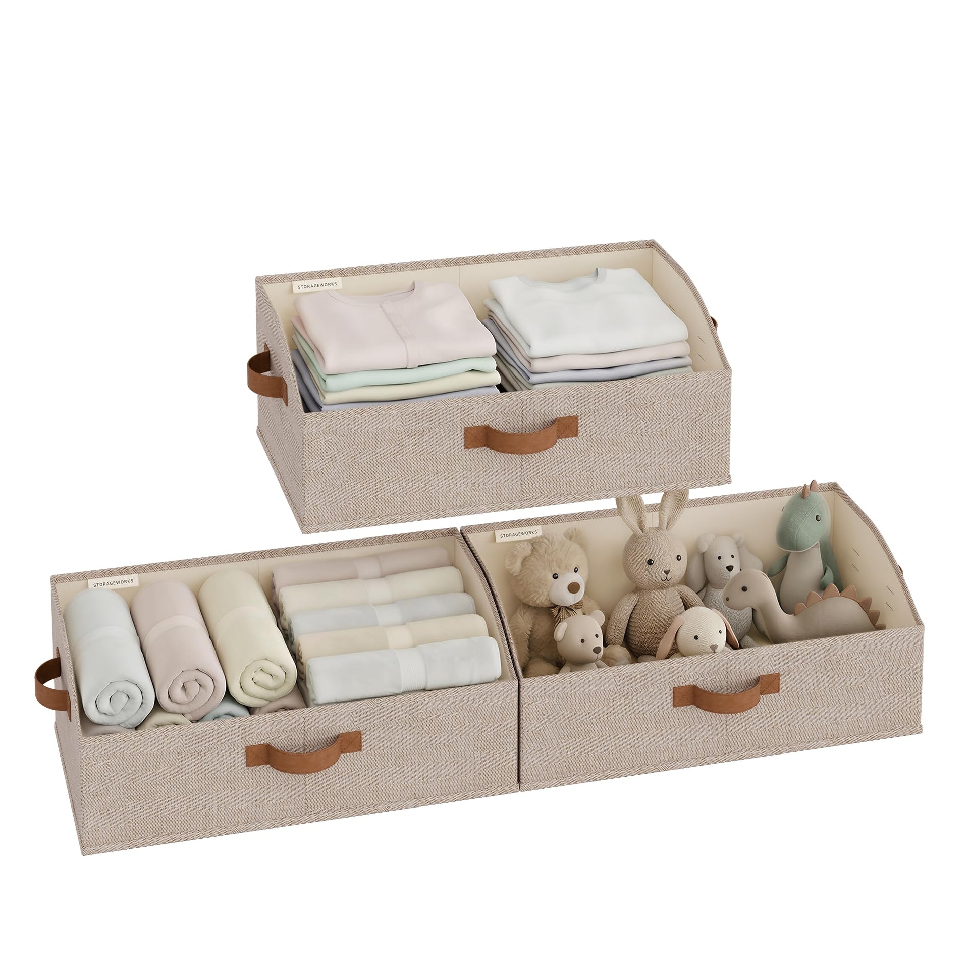 Closet Storage Bins Trapezoid (3 Count)