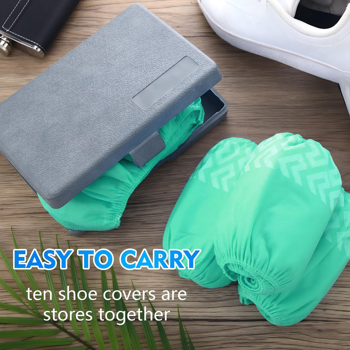300 Pack Disposable Shoe Covers Non Slip Disposable Large Foot Booties Shoe Covers for Indoors Contractors Floor and Carpet Protectors