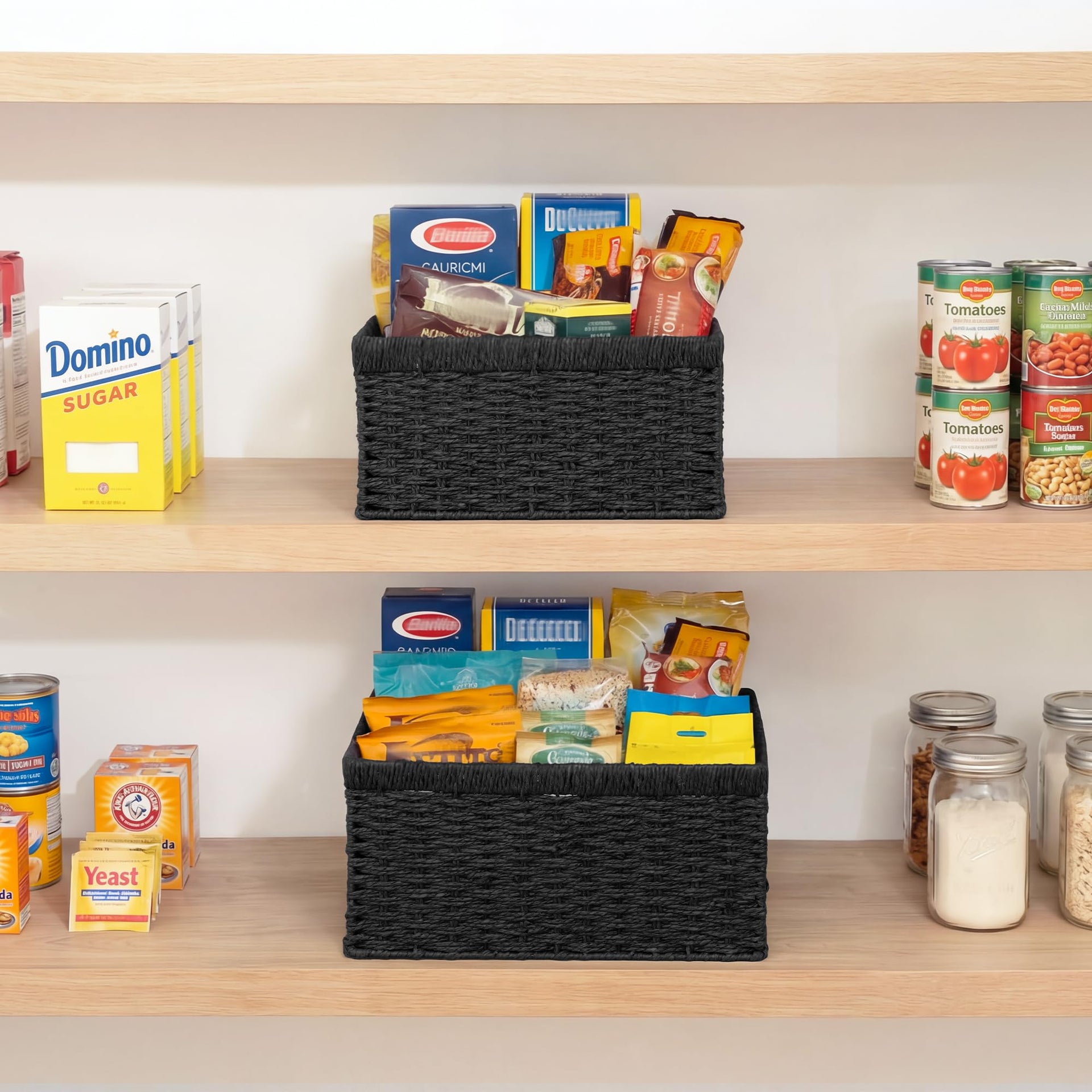 Wicker Storage Baskets for Organizing (2 Count)