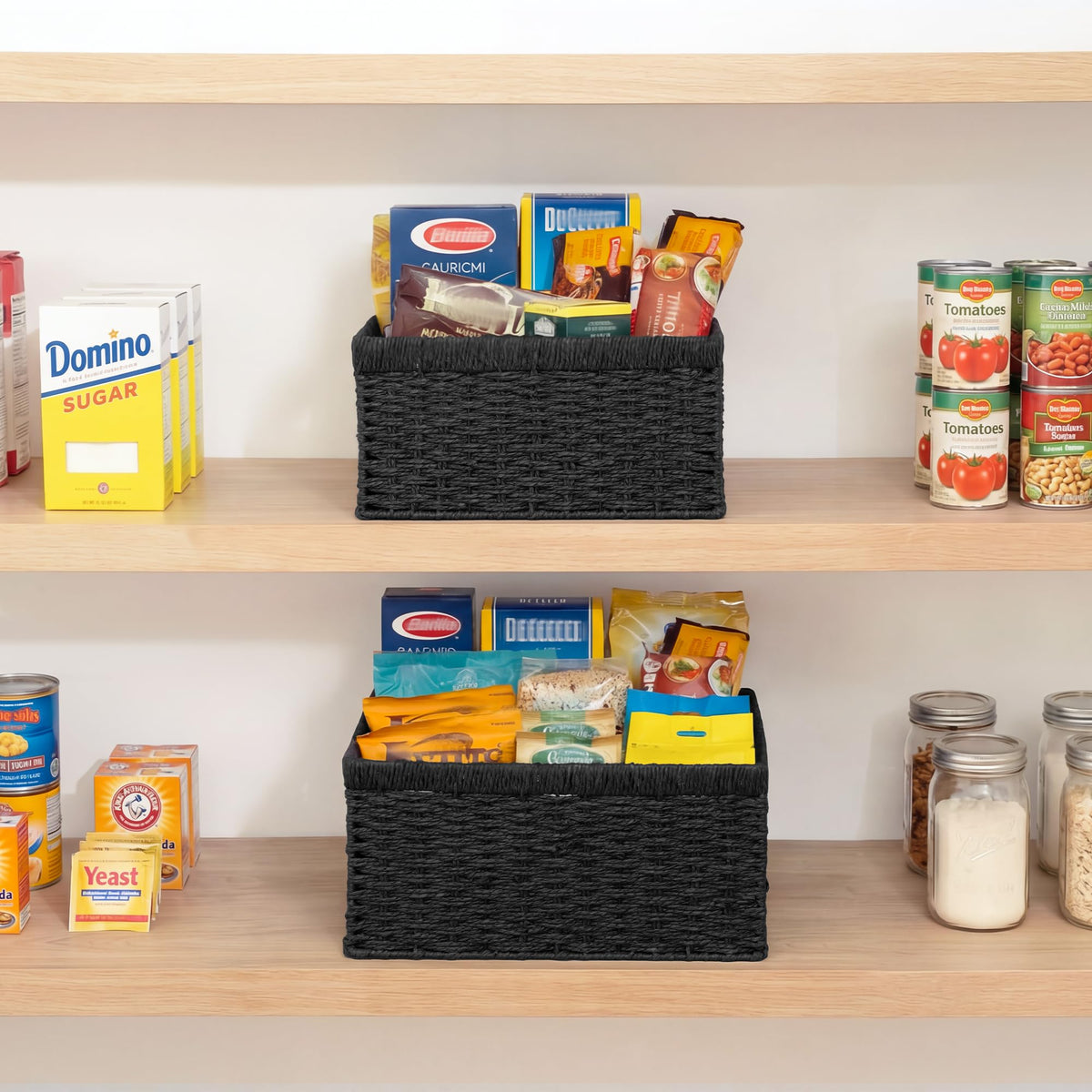 Wicker Storage Baskets for Organizing (2 Count)