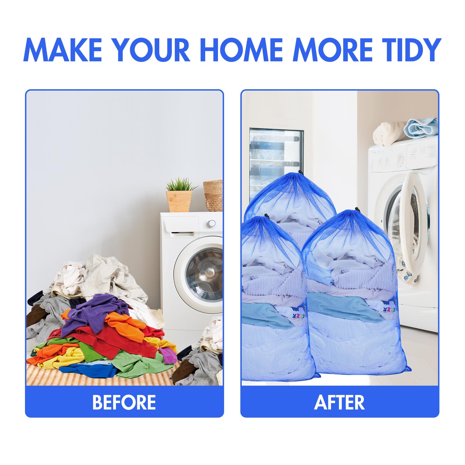 30 Pack Large Mesh Laundry Bags (30 Count)