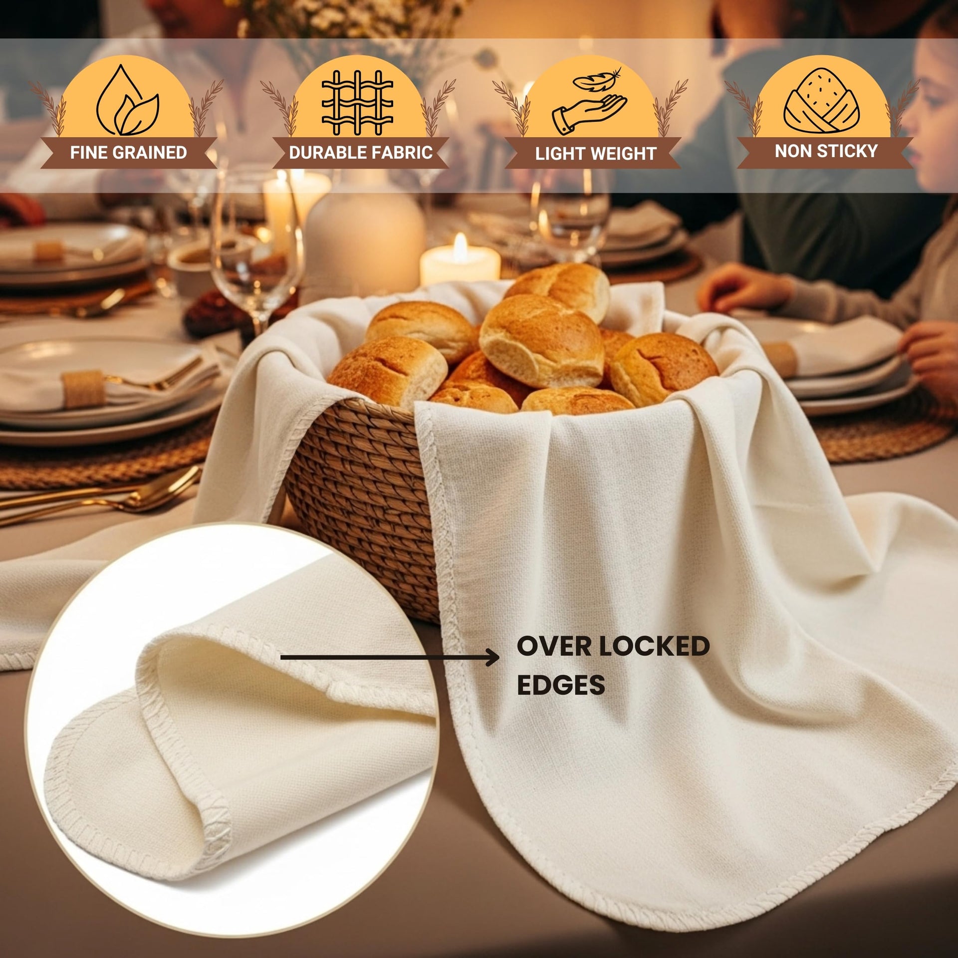 Flour Sack Towels for Bread Dough Proofing