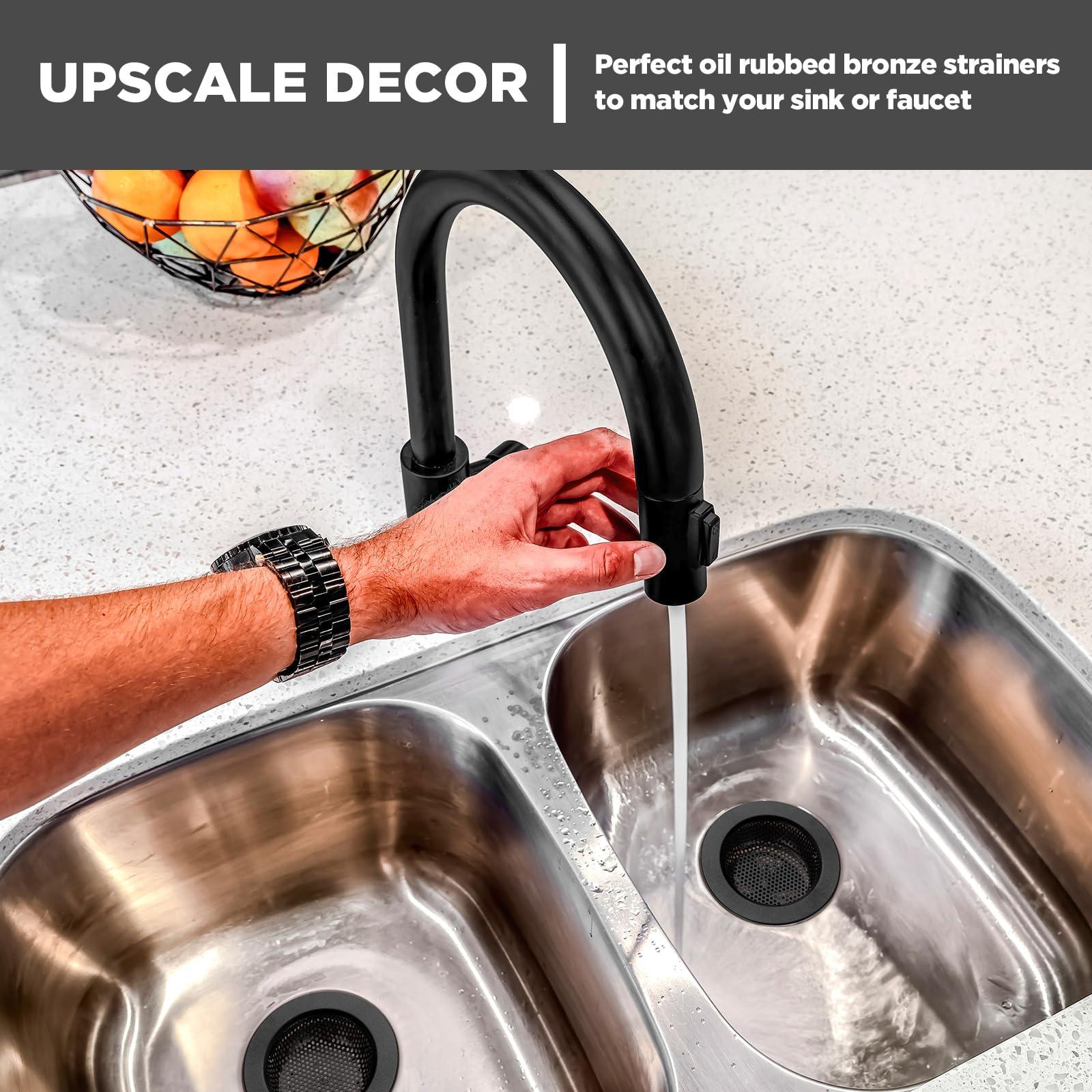 2 Pcs Kitchen Sink Drain Strainer 4.4 Inch (2 Count)