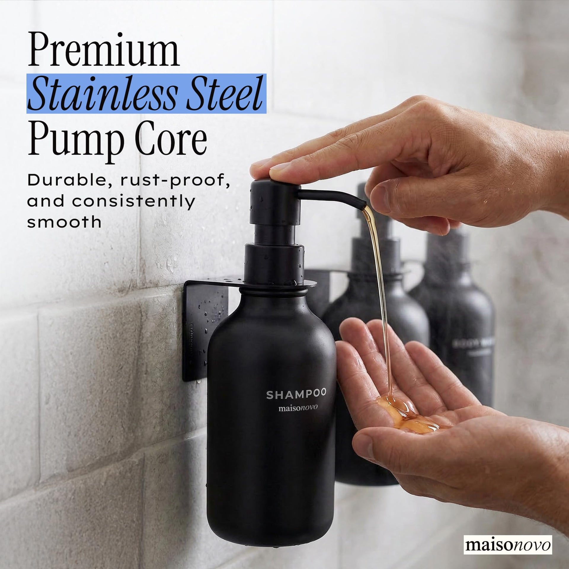 Shampoo and Conditioner Dispenser (3 Count)