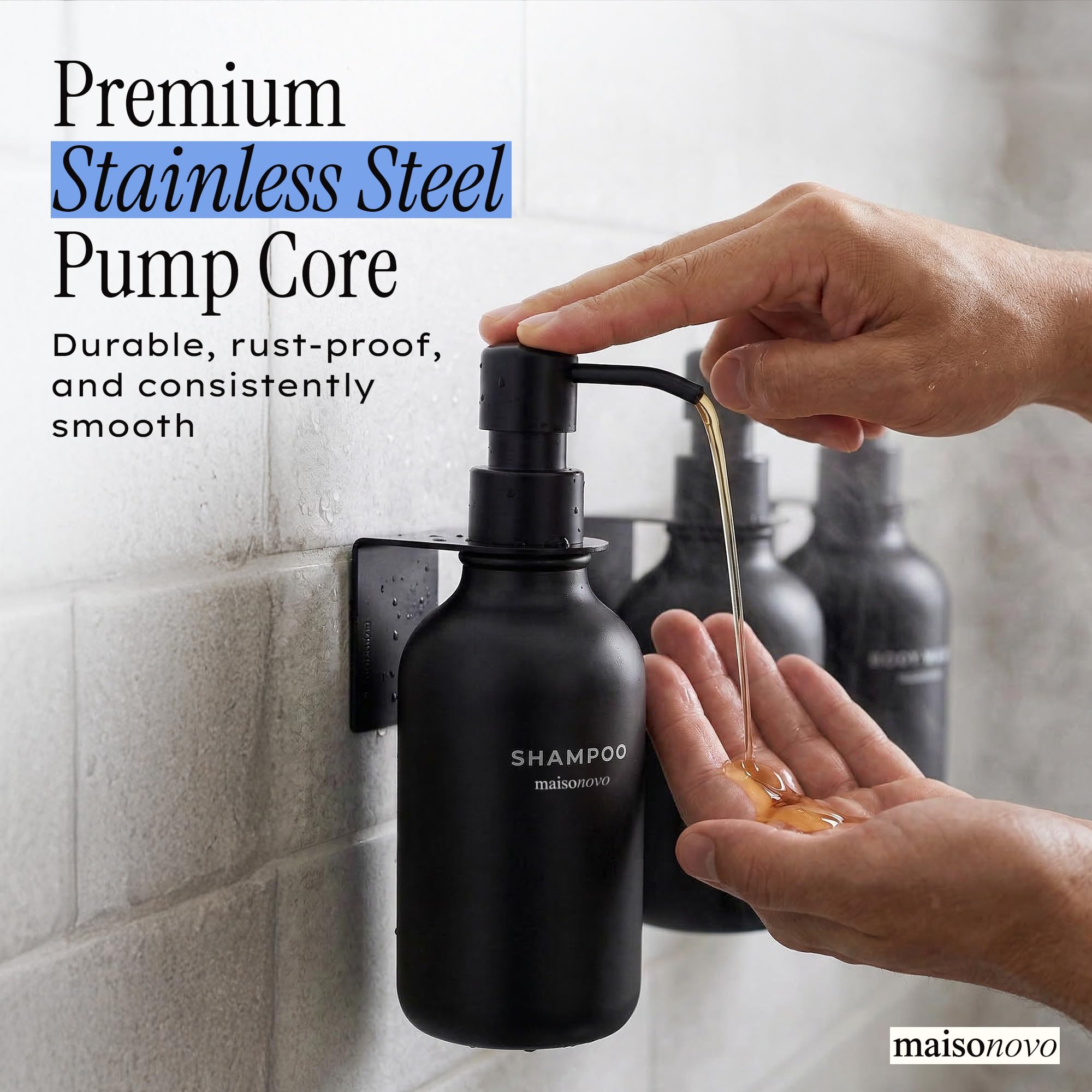 Shampoo and Conditioner Dispenser (3 Count)
