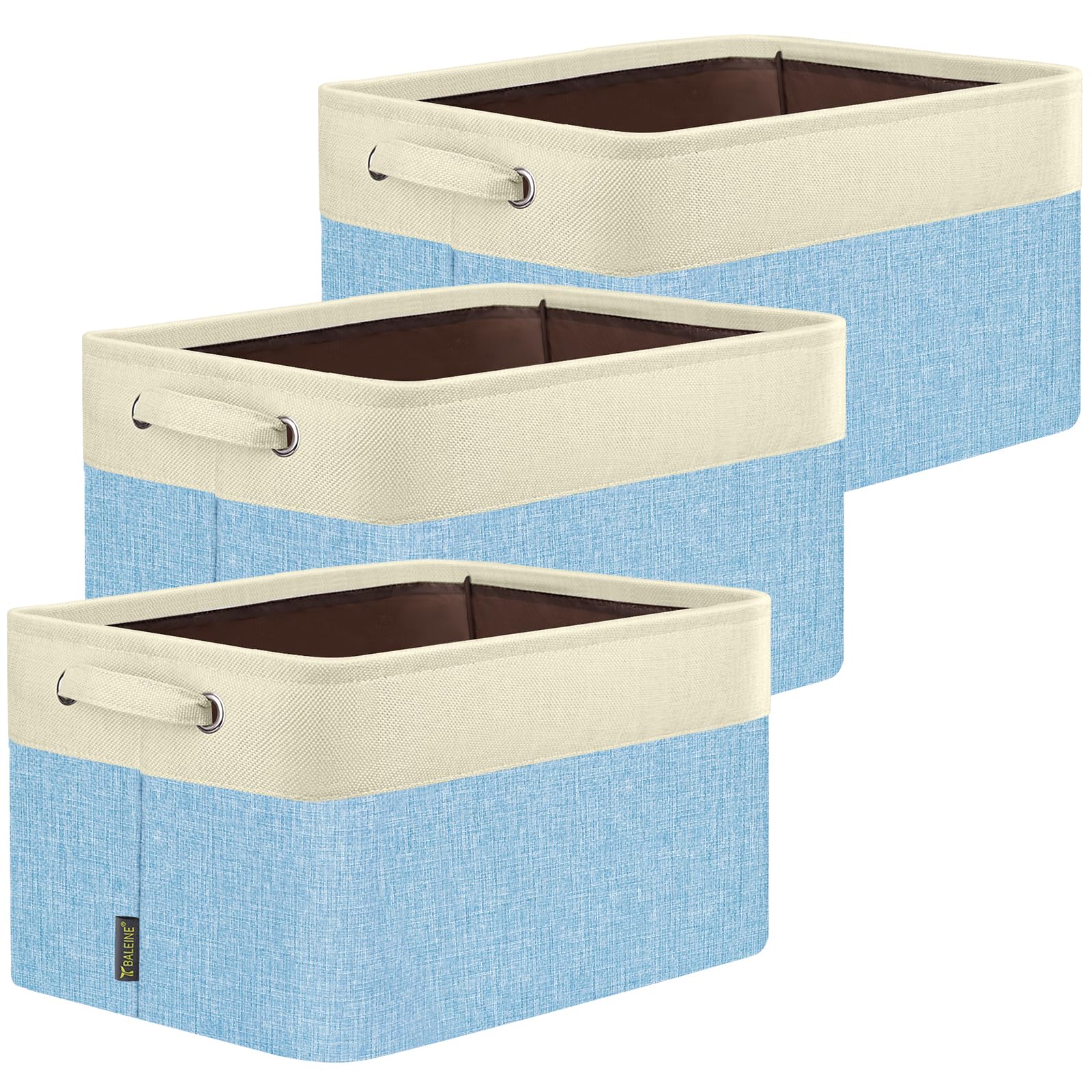 3 Pack Fabric Closet Storage Bins for Shelves (3 Count)