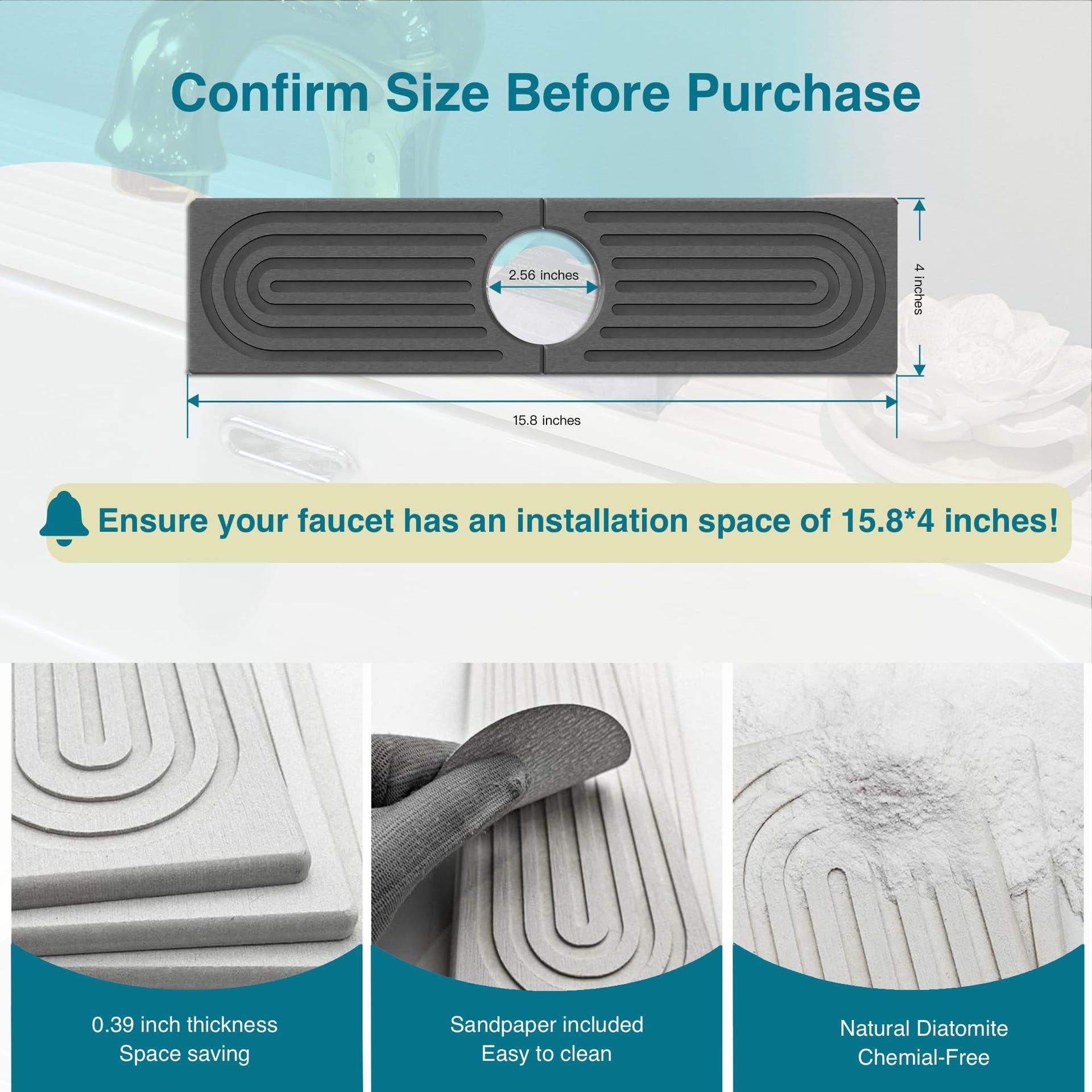 Faucet Mat for Kitchen Sink