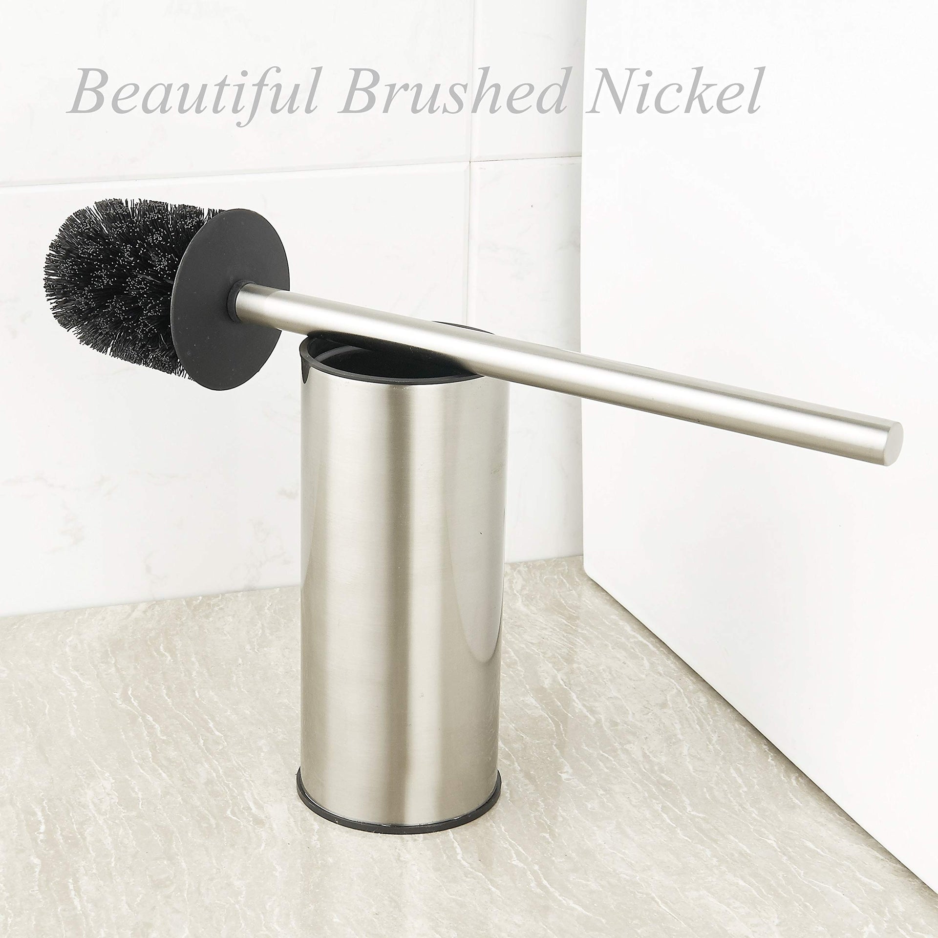 Toilet Brush Holder Brushed Nickel
