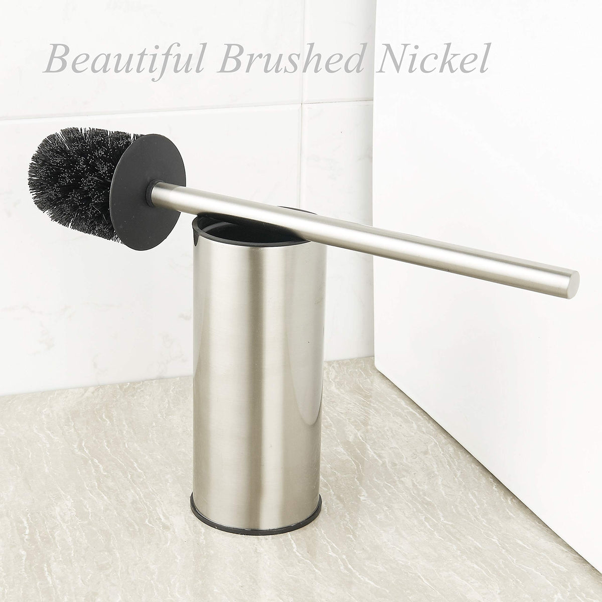 Toilet Brush Holder Brushed Nickel