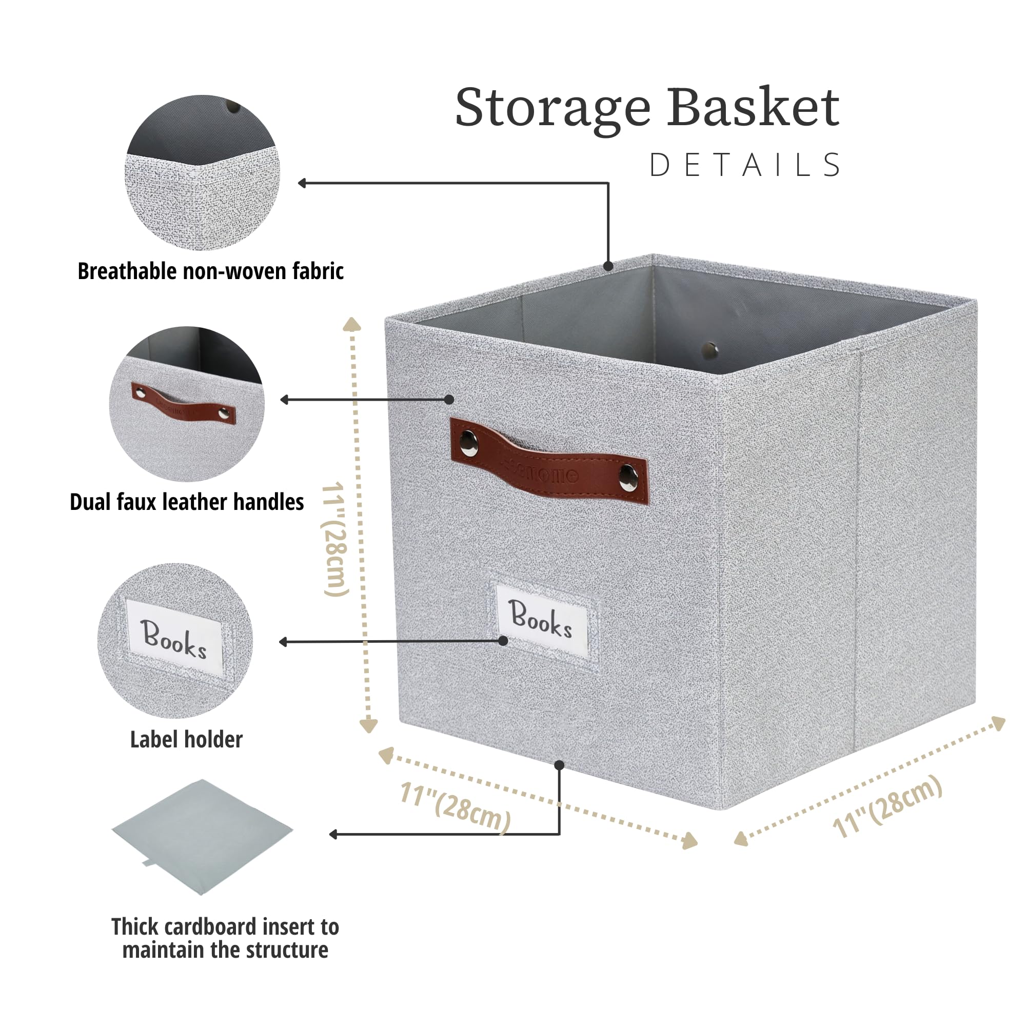 Storage Bins Cube Storage Bin with Labels (6 Count)