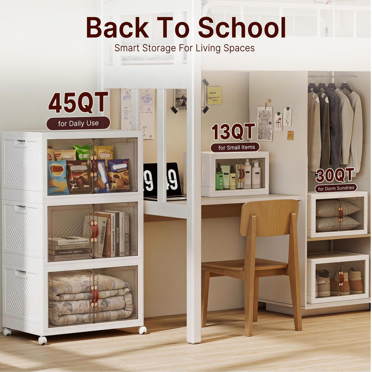 720QT Stackable Storage Bins with Lids (4 Count)