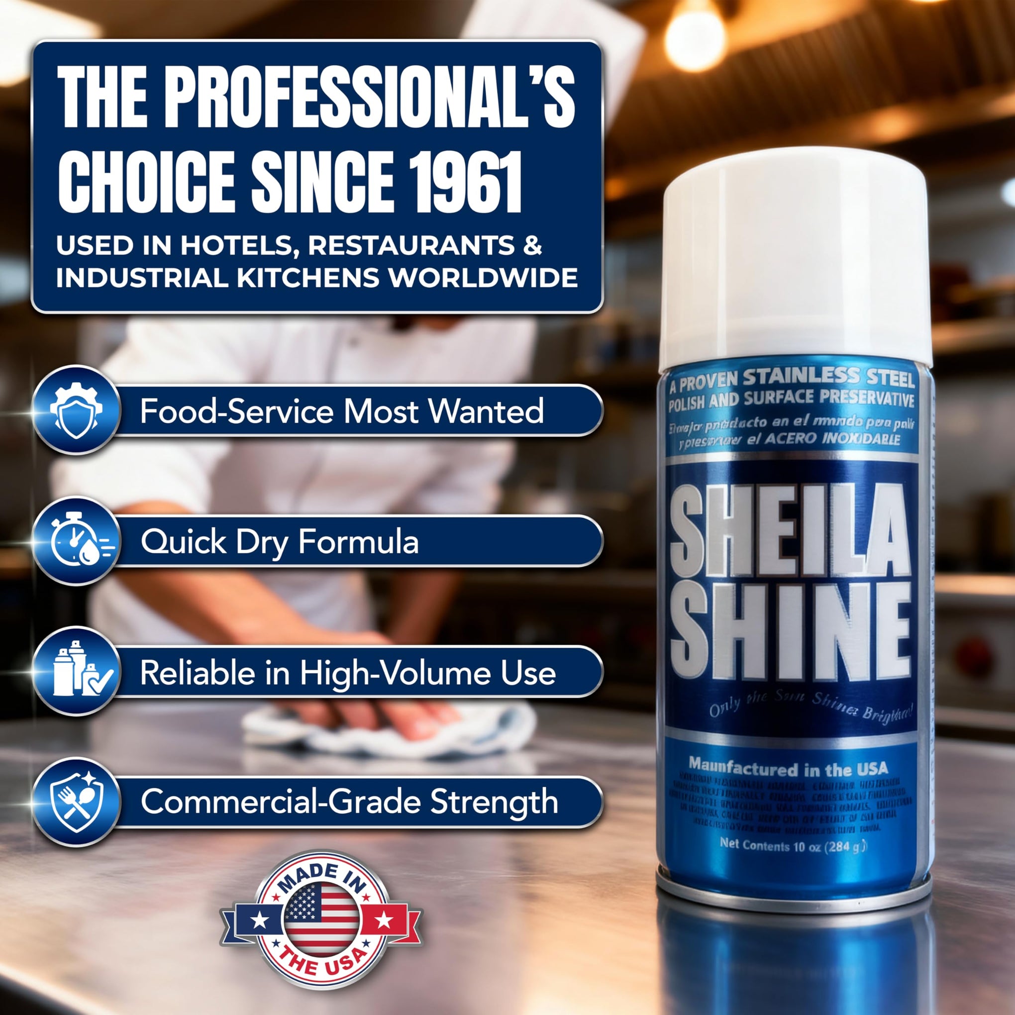 4 x 1 Gallon Stainless Steel Cleaner and Polish (512 Fl Oz)