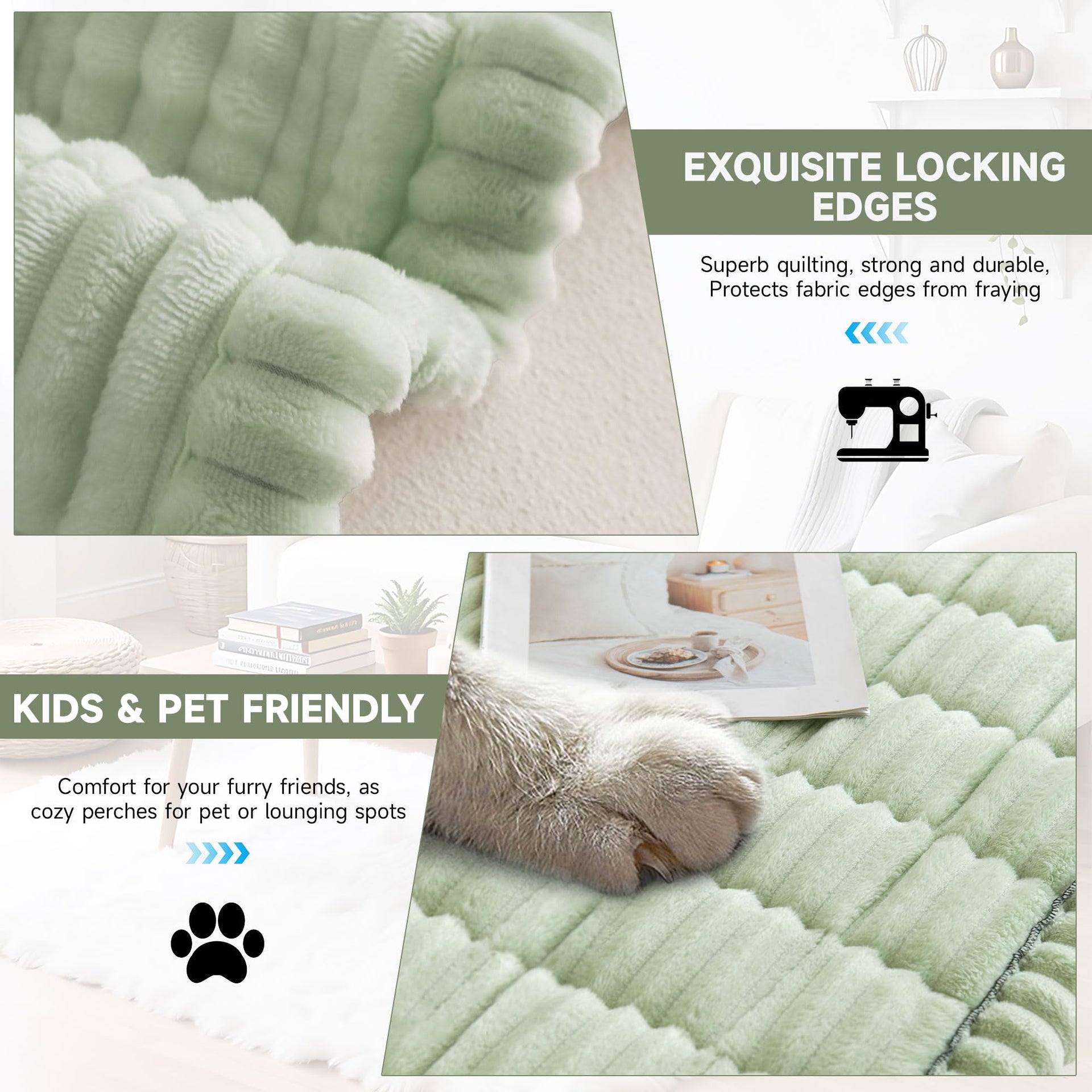 Dog Couch Covers for 3 Cushion Washable Non Slip Plush Pet Friendly Bed Mat Sofa Cover for Dogs