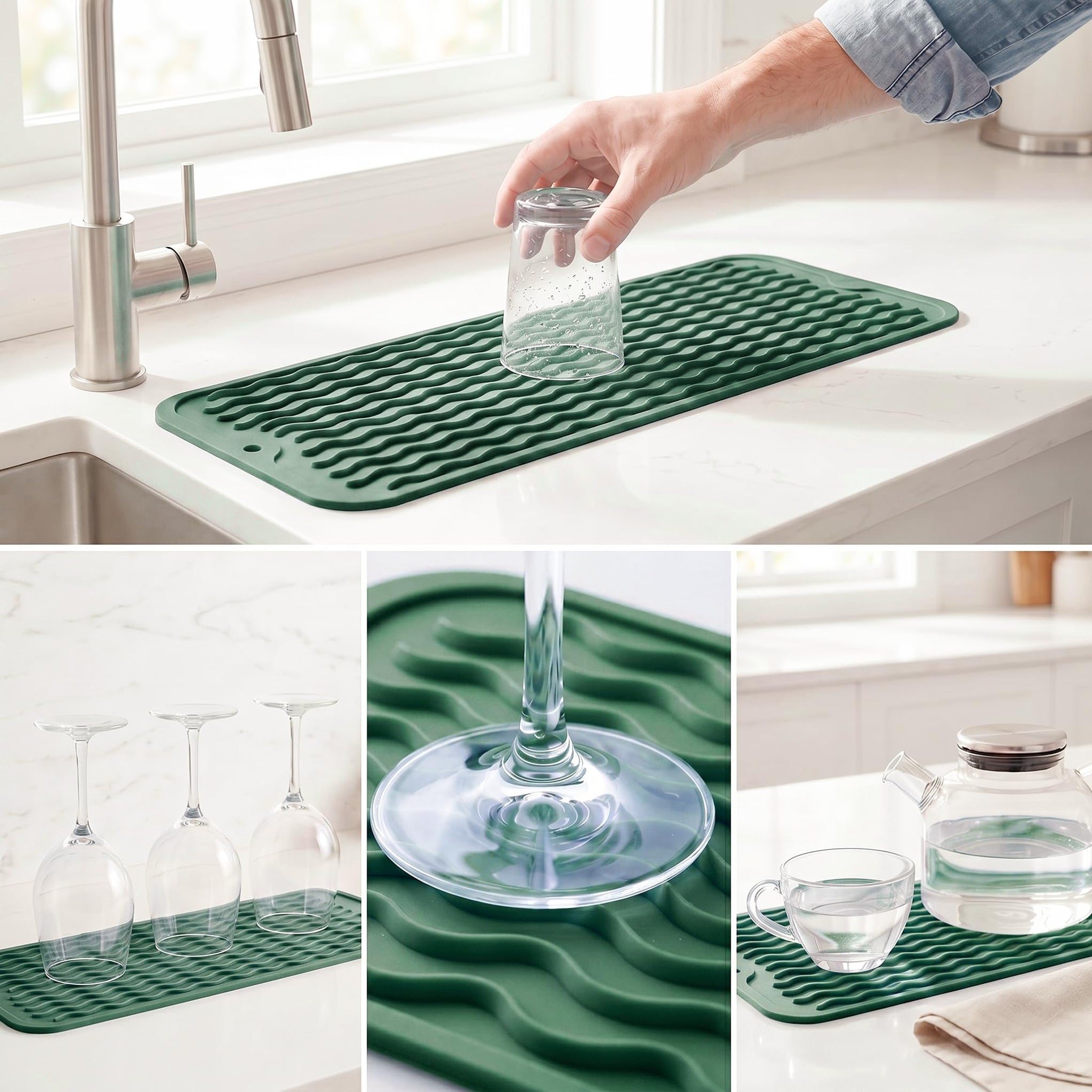 Silicone Dish Drying Mat for Multiple Usage