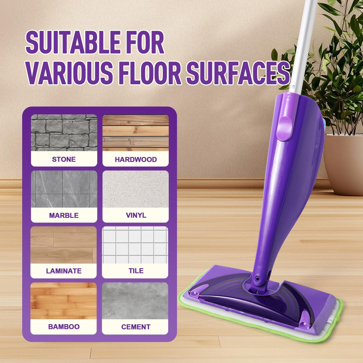 6 Pack Reusable Mop Pads for Swiffer WetJet