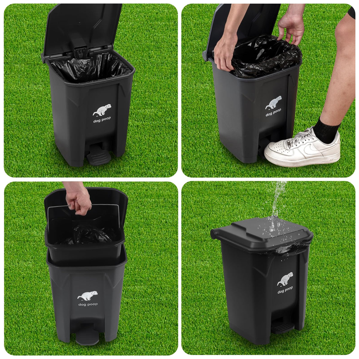 Dog Poop Trash Can Outside