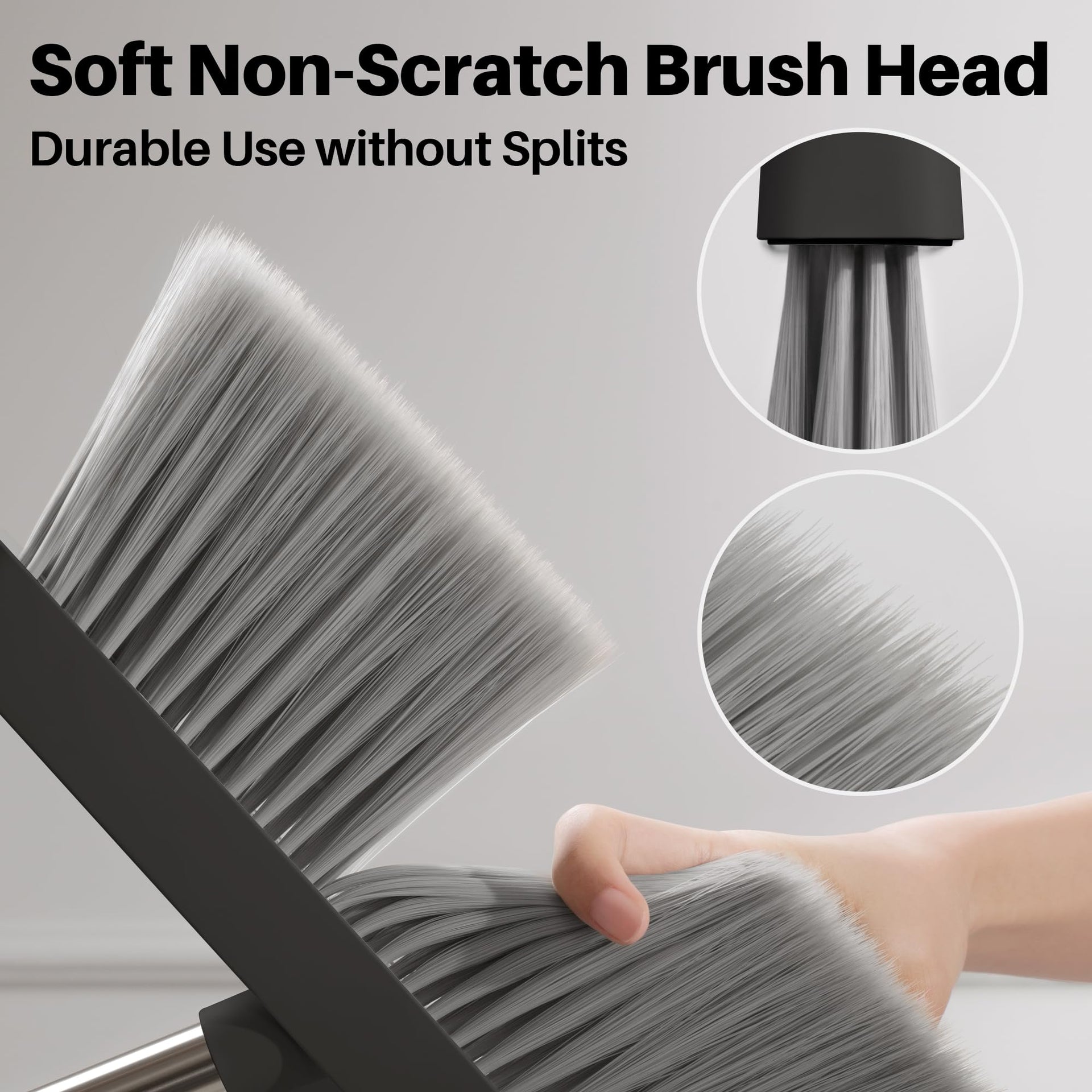 Black Broom and Dustpan Set