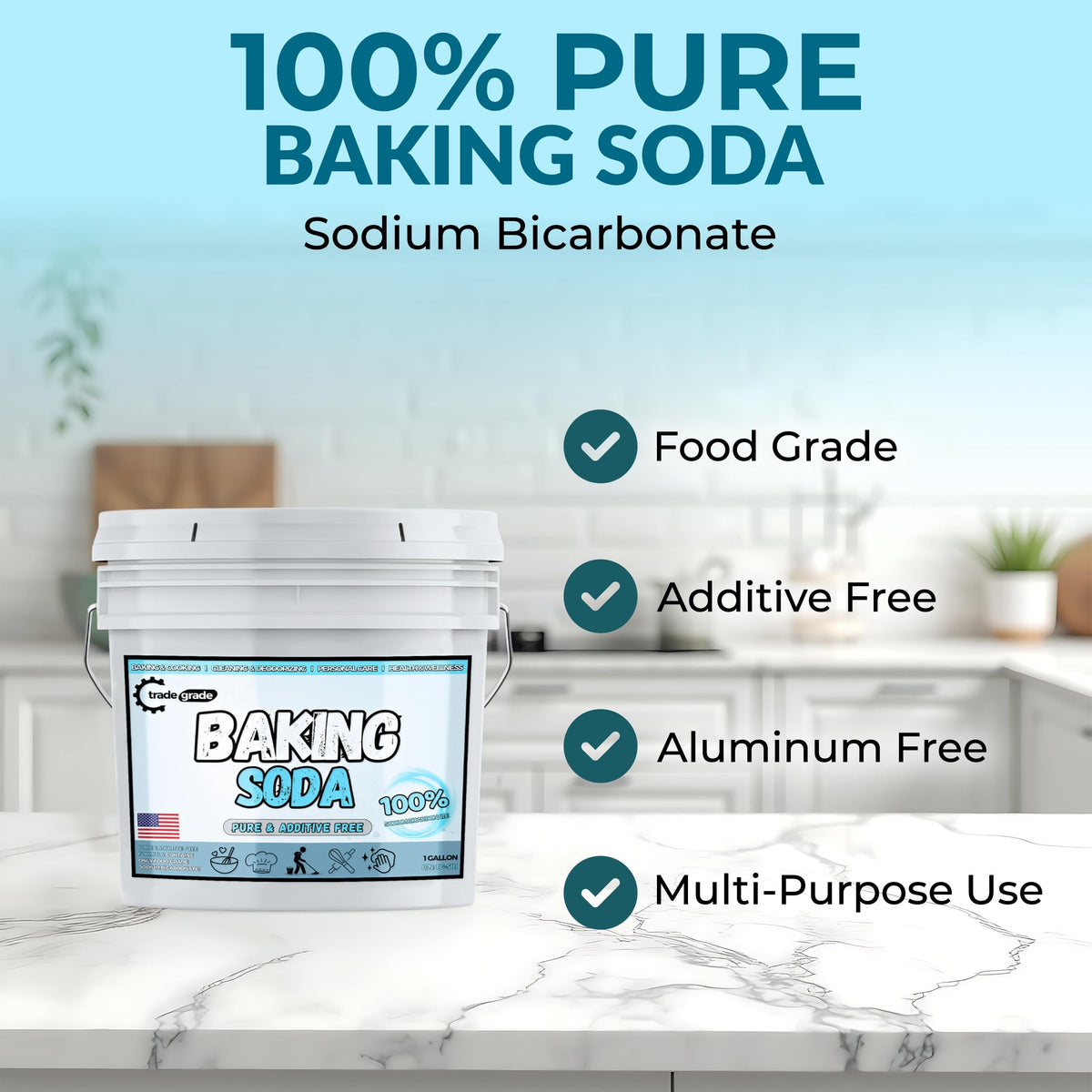 TradeGrade Pure Baking Soda Powder (160 Ounce)