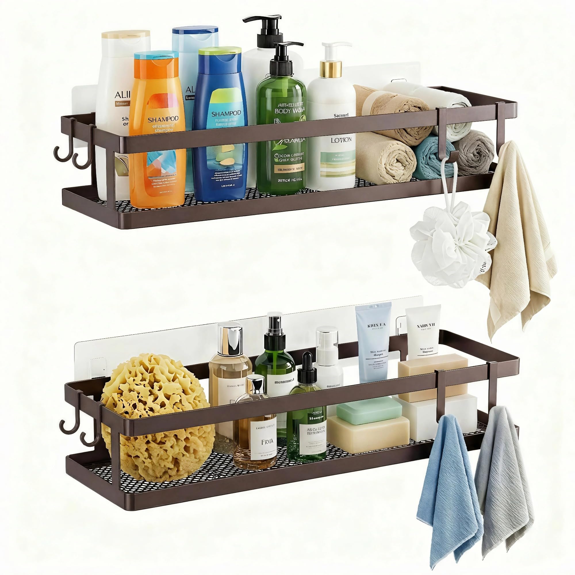 2 Pack 16.5" Extra Long Slim Shower Caddy (2 Count)