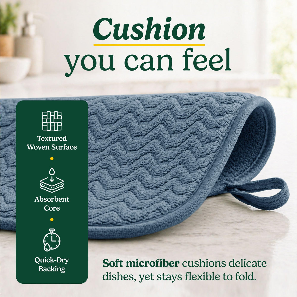 Cuisinart Dish Drying Mat for Kitchen Counter (2 Count)