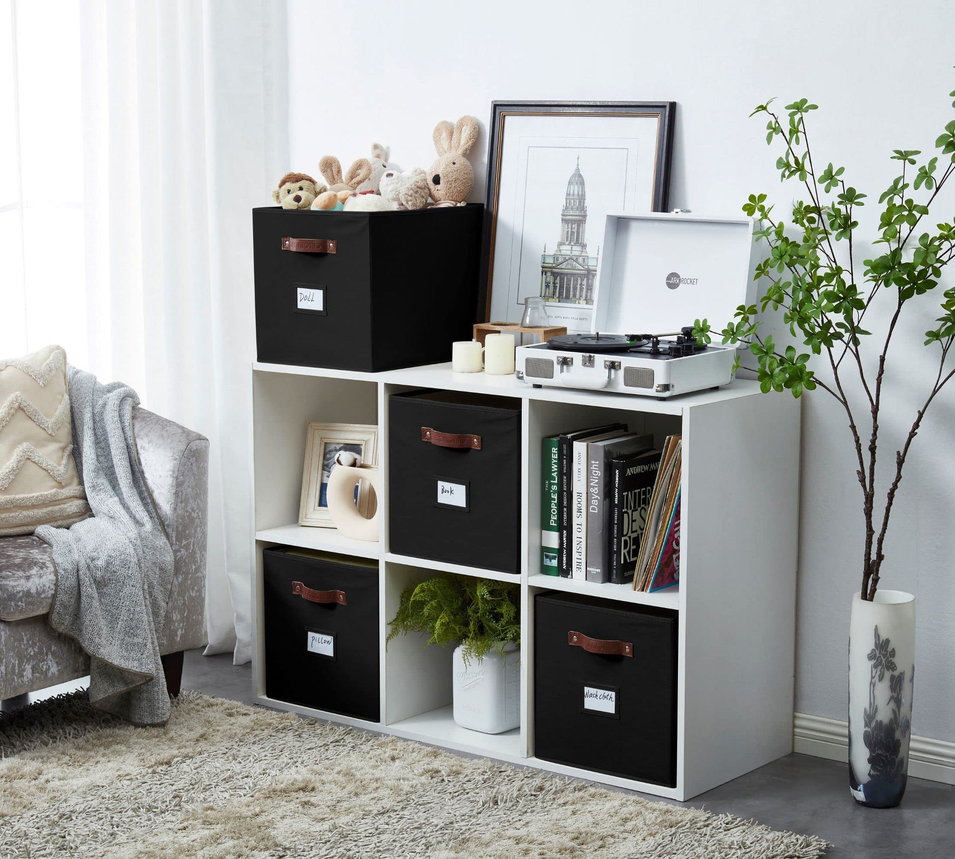 Storage Bins Storage Baskets for Shelves (4 Count)