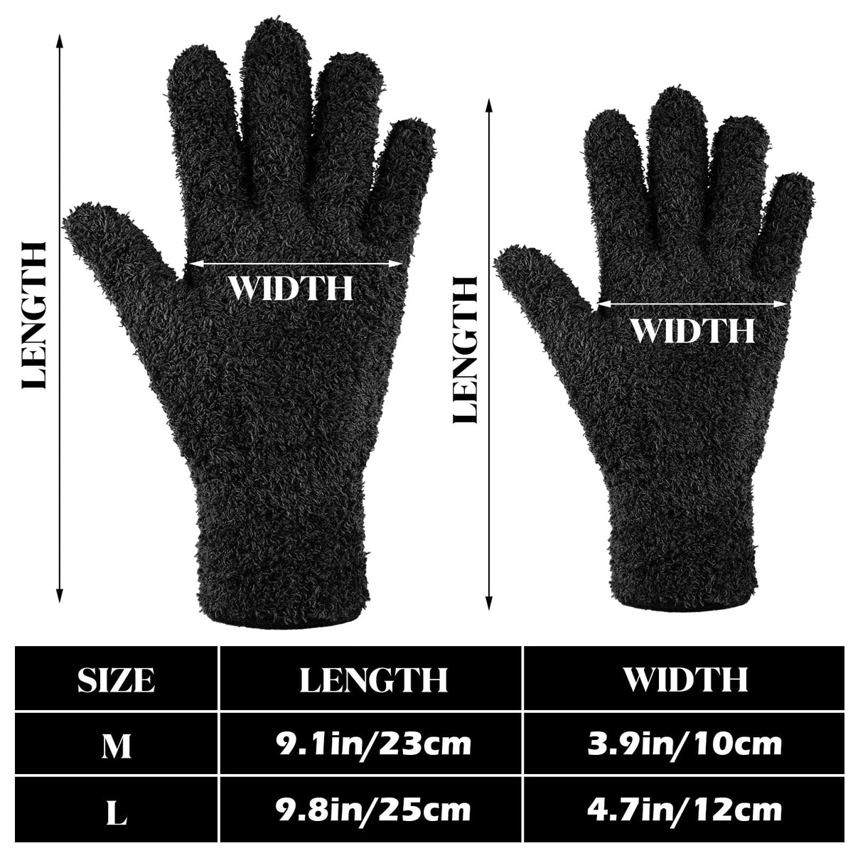 3 Pairs Microfiber Dusting Gloves for Plants Leaf