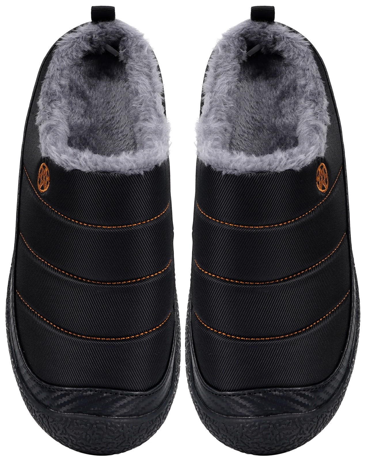 Womens Mens House Slippers Outdoor Winter Shoes Black