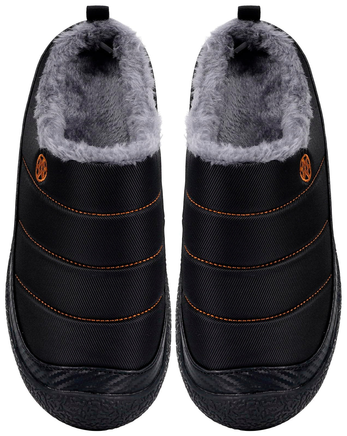 Womens Mens House Slippers Outdoor Winter Shoes Black