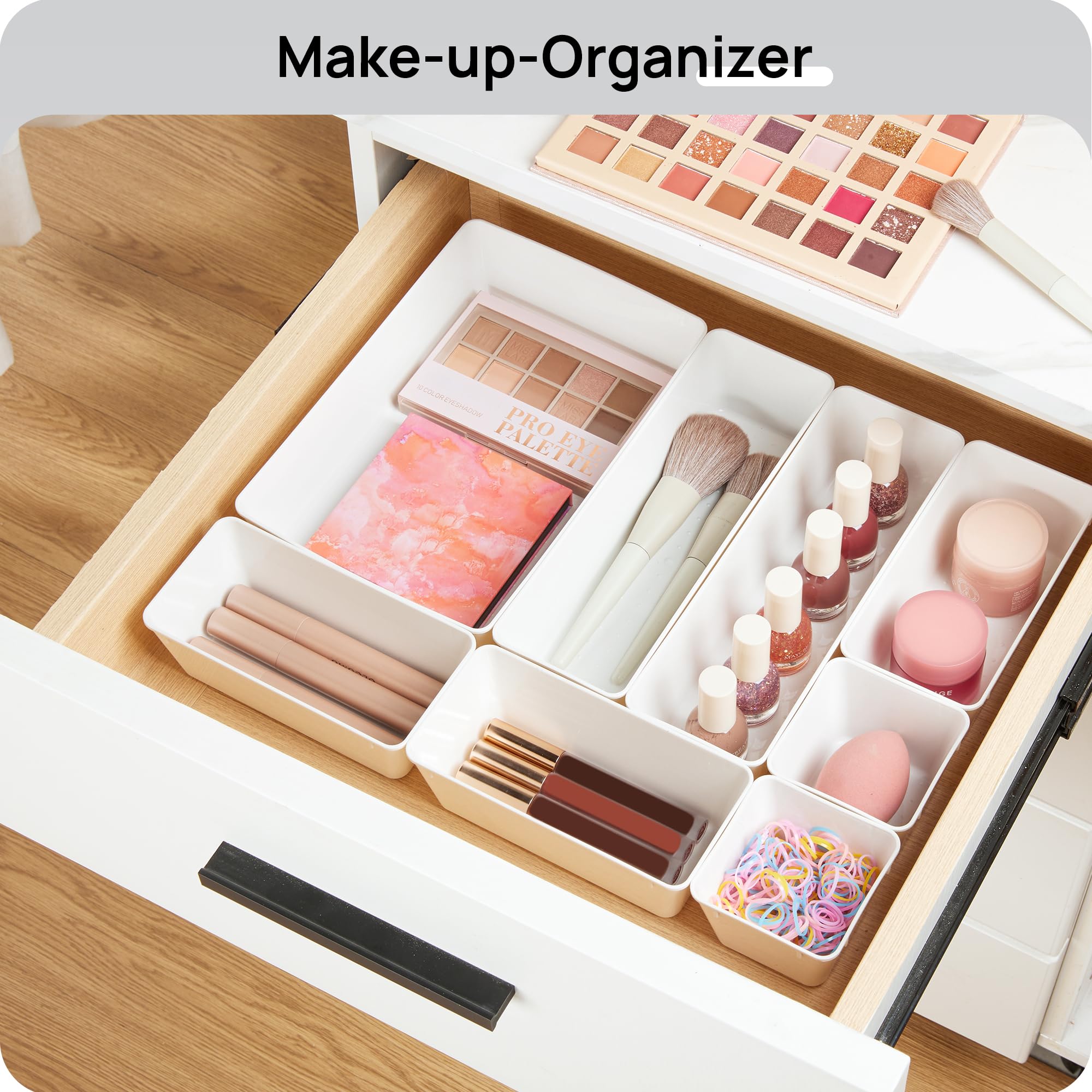 25 Pack Plastic Drawer Organizers with Non (25 Count)
