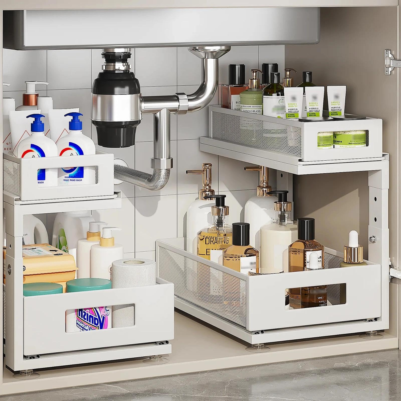 2 Pack Under Sink Organizer With Next (2 Count)