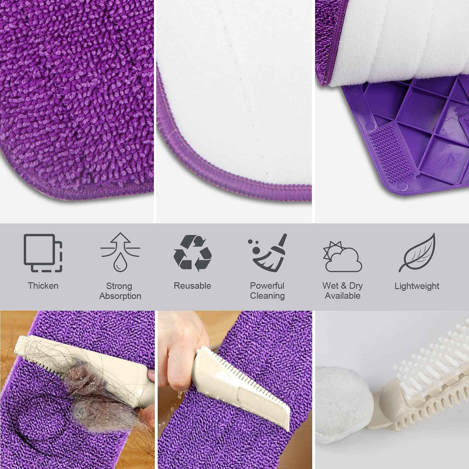 Microfiber Spray Mops for Floor Cleaning Wet Dry Use for Wood Tile Laminate