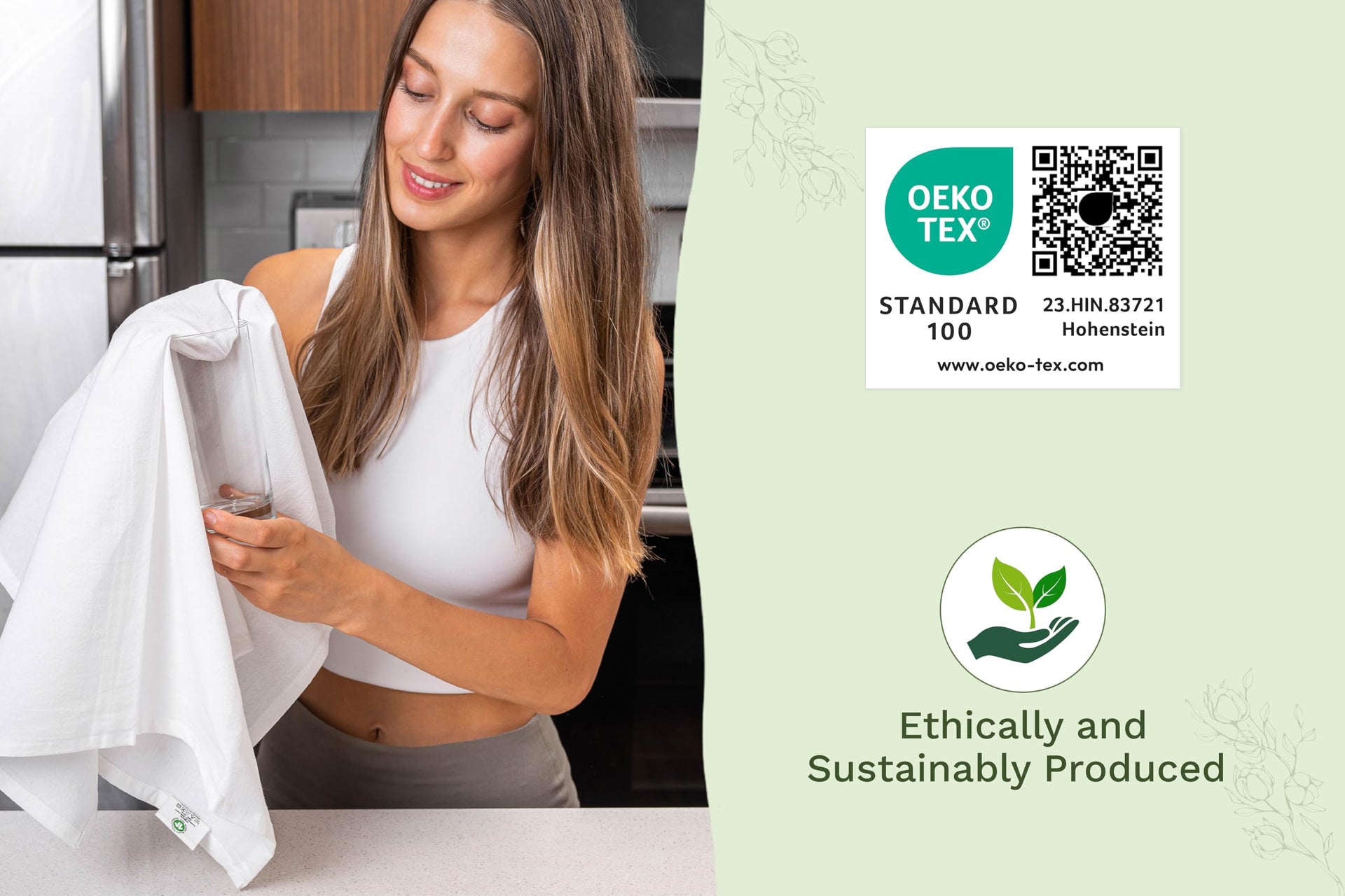 Organic Cotton White Dish Towels (10 Count)