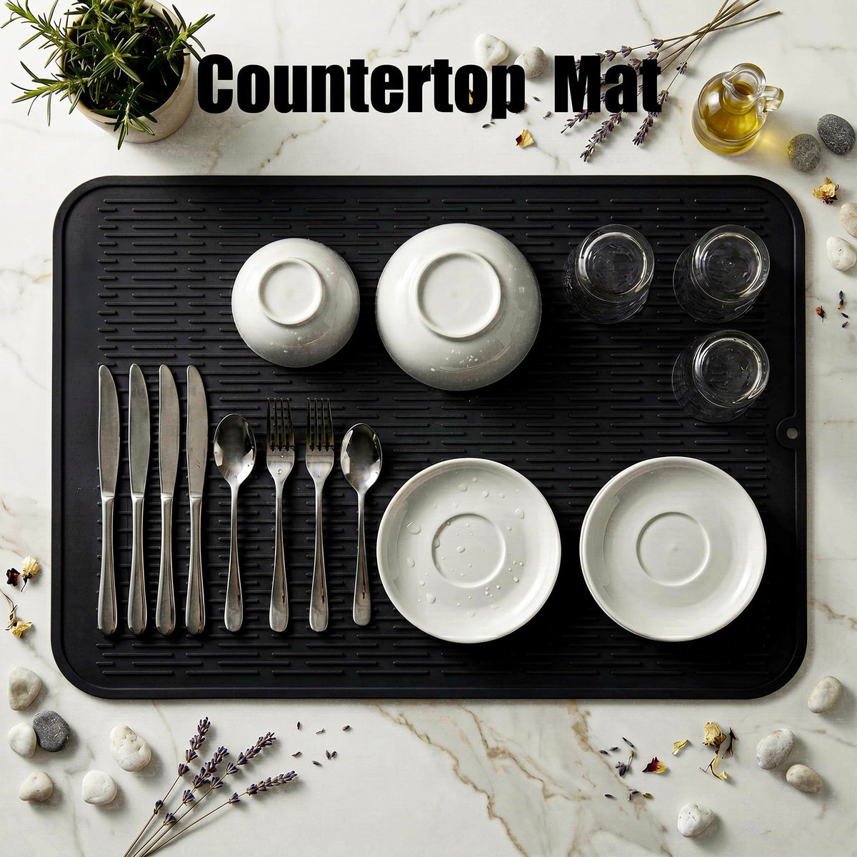 Silicone Dish Drying Mat for Multiple Usage