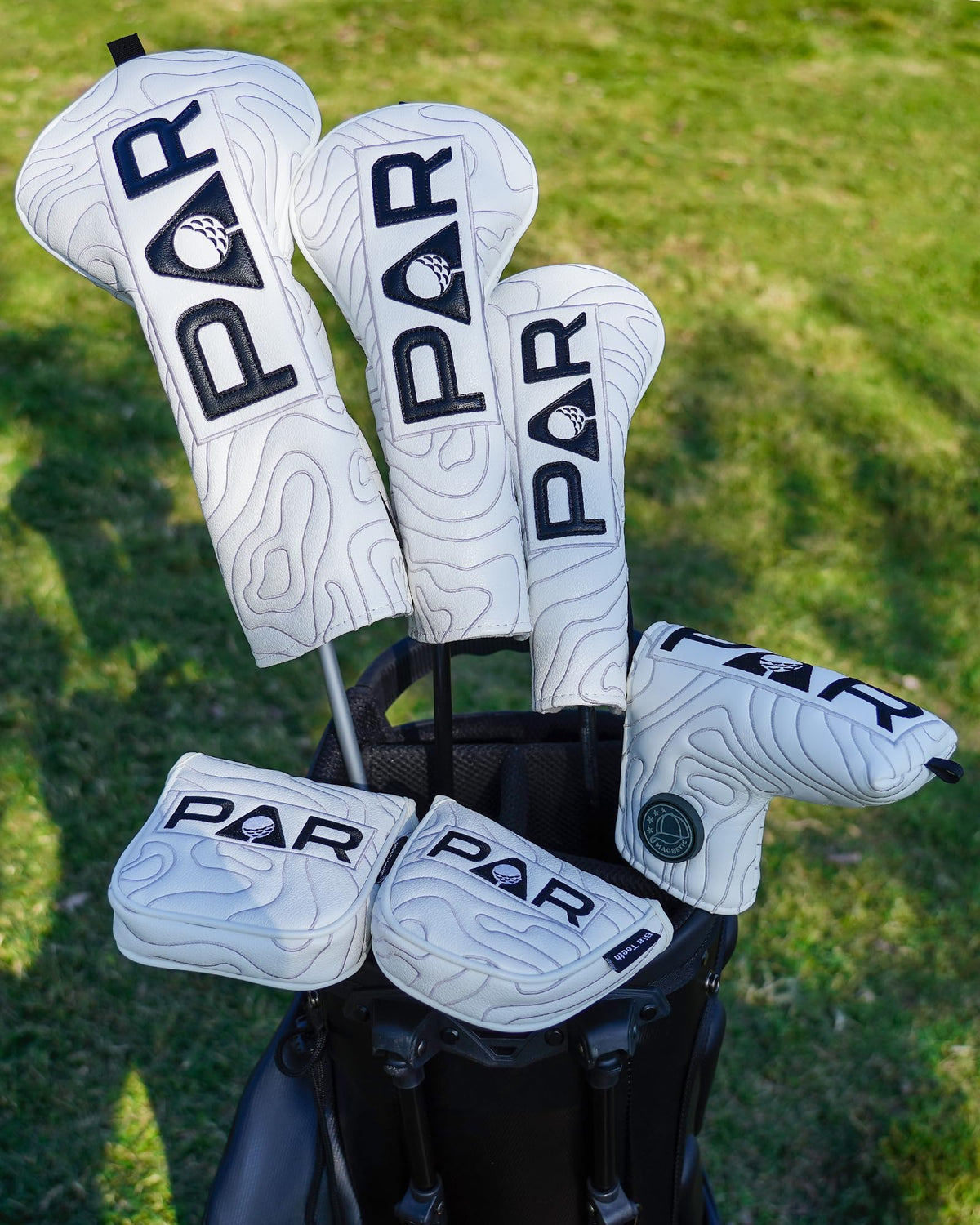 Golf Club Headcover Full Set Driver Fairway Hybrid Putter Headcover Leather Golf Club Head Covers