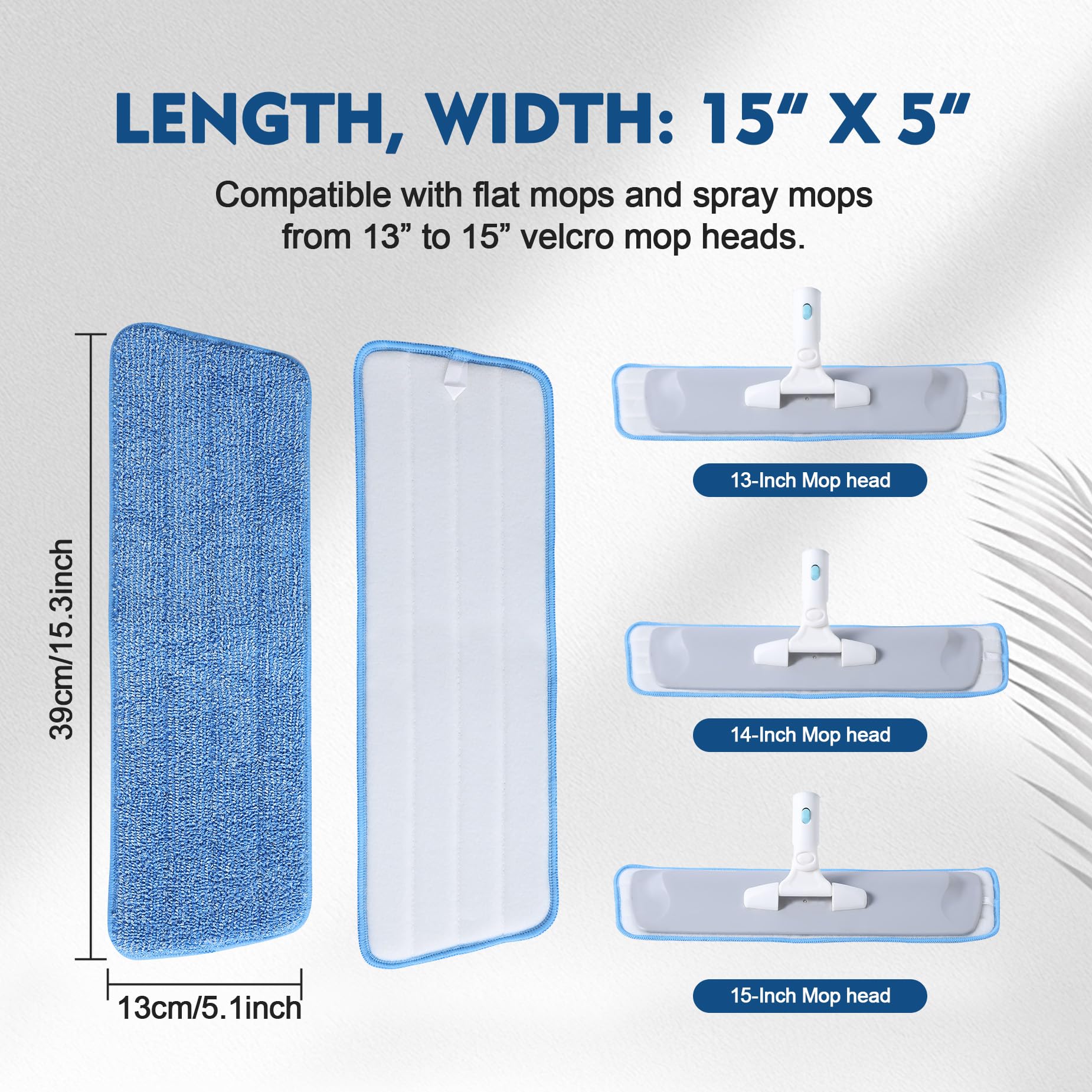 3 Pack Microfiber Mop Pads