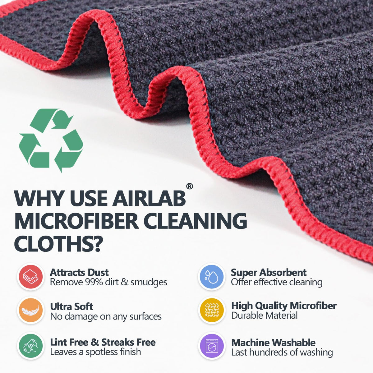 Glass Polishing Streak Free Miracle Cleaning Cloth (6 Count)